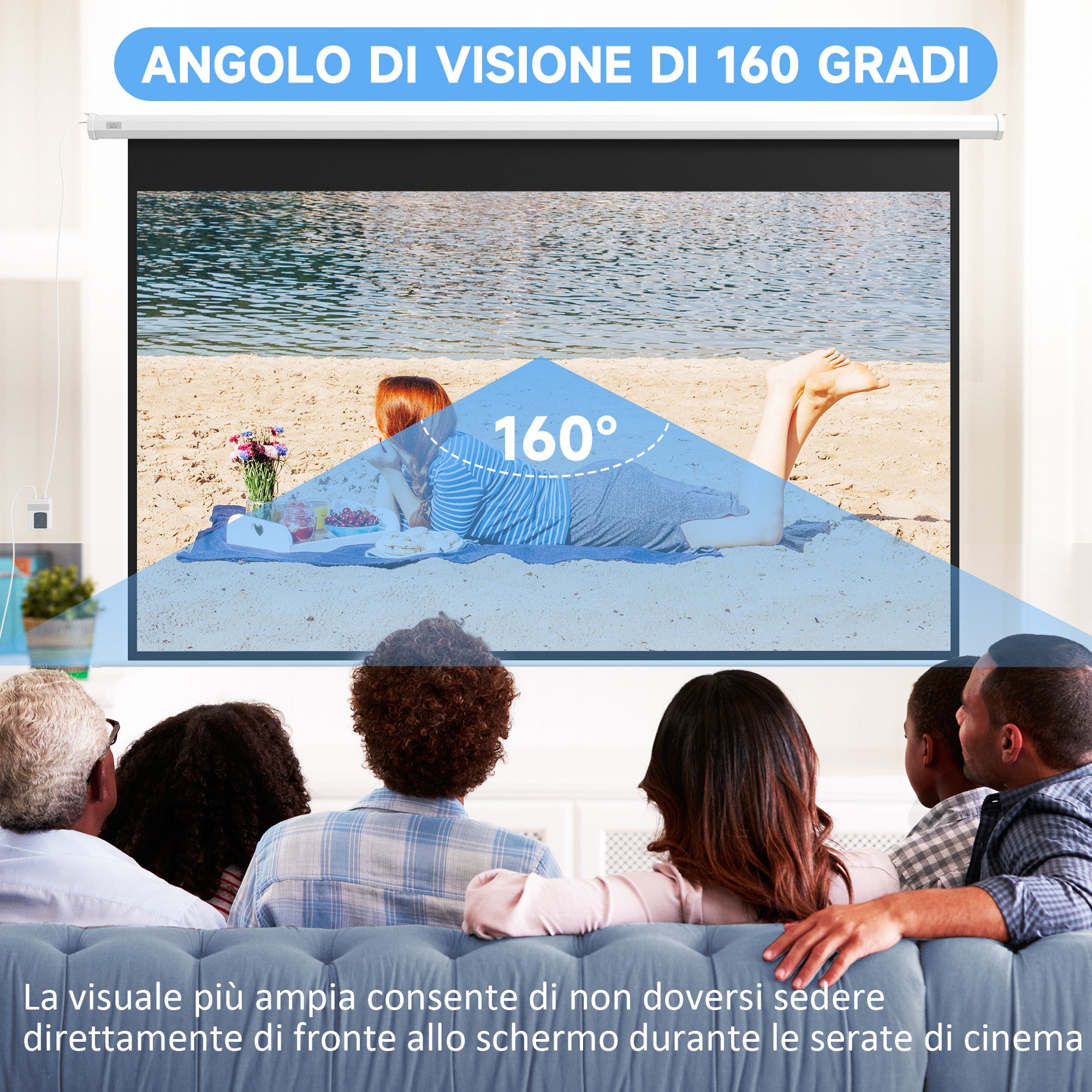 EasyComfort 120" projectiescherm 16:9 gemotoriseerd