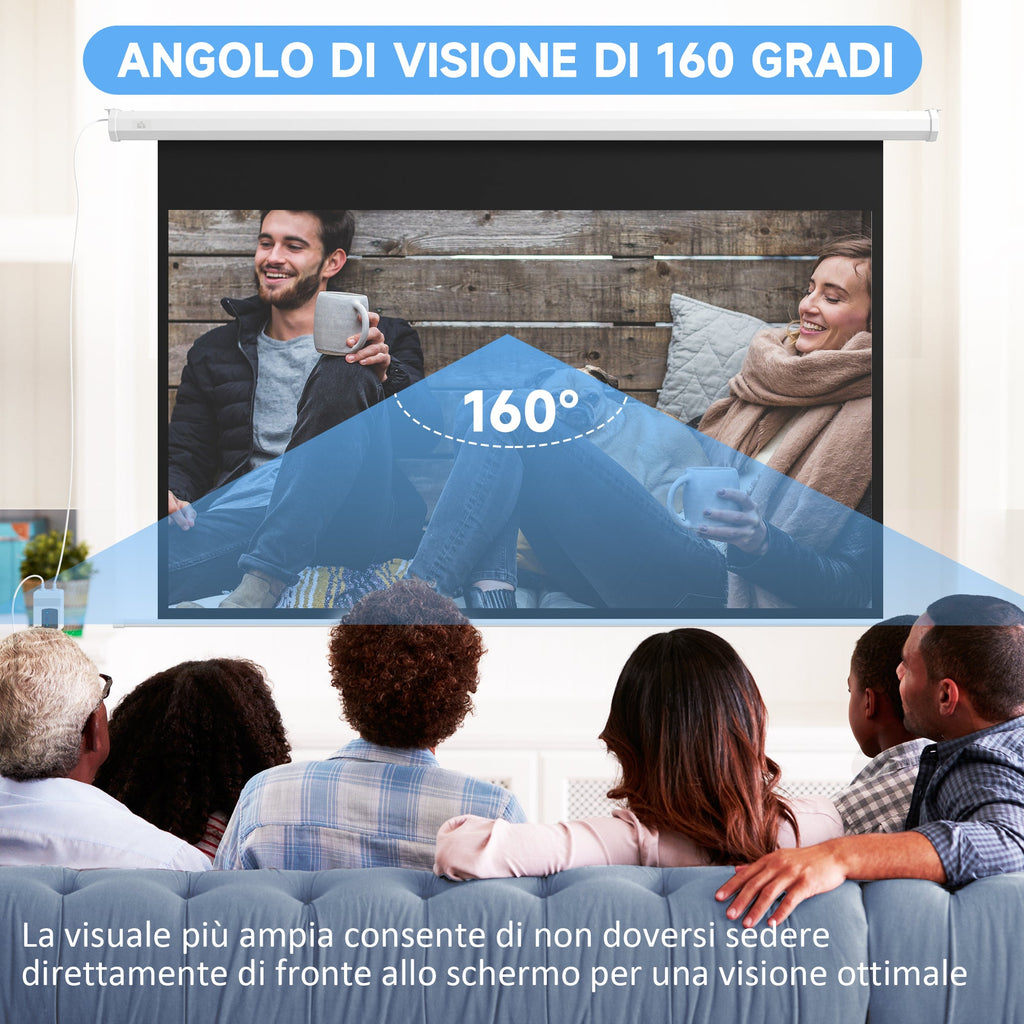 EasyComfort 84" elektrisch projectiescherm 16:9 met afstandsbediening