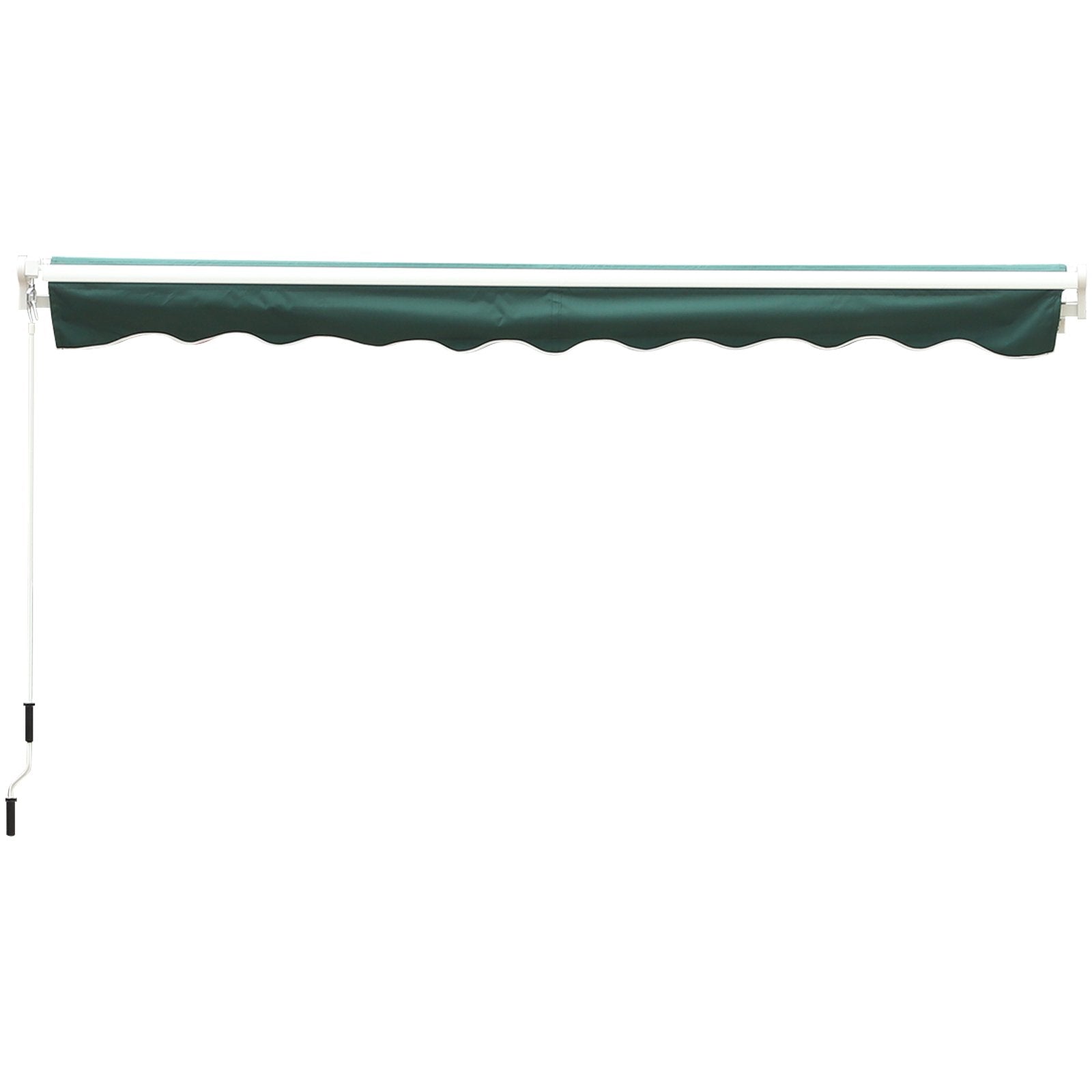 EASYCOMFORT Roller Awning with Crank, in Aluminum and Polyester, 3x2.5m, Dark Green