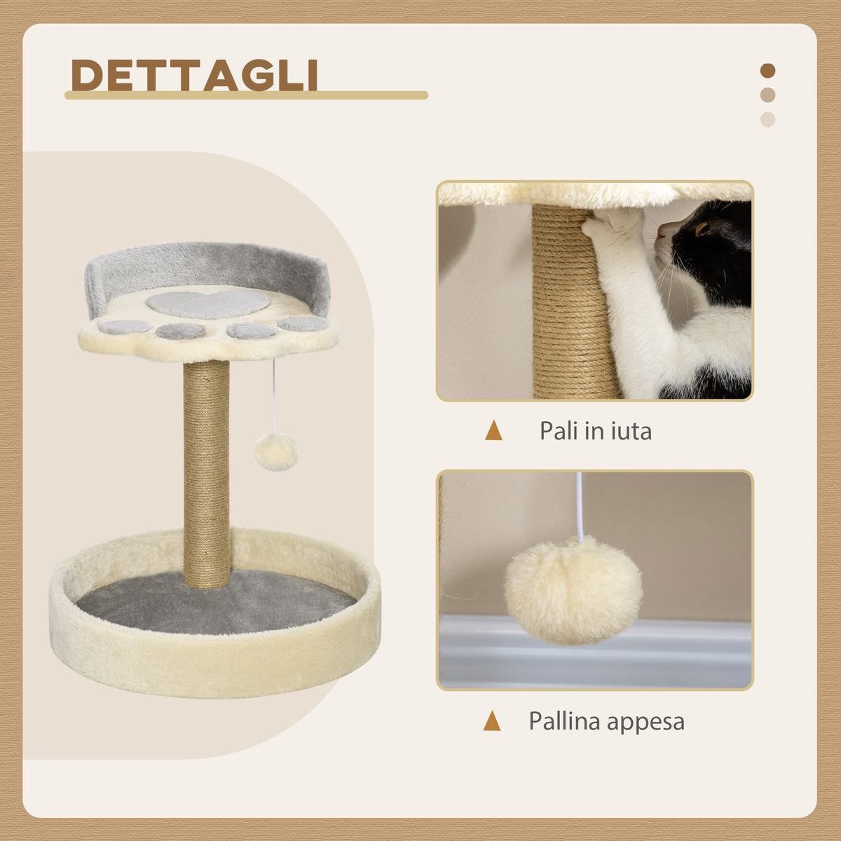 EasyComfort Krabpaal met ligbedden 41x41x44 cm