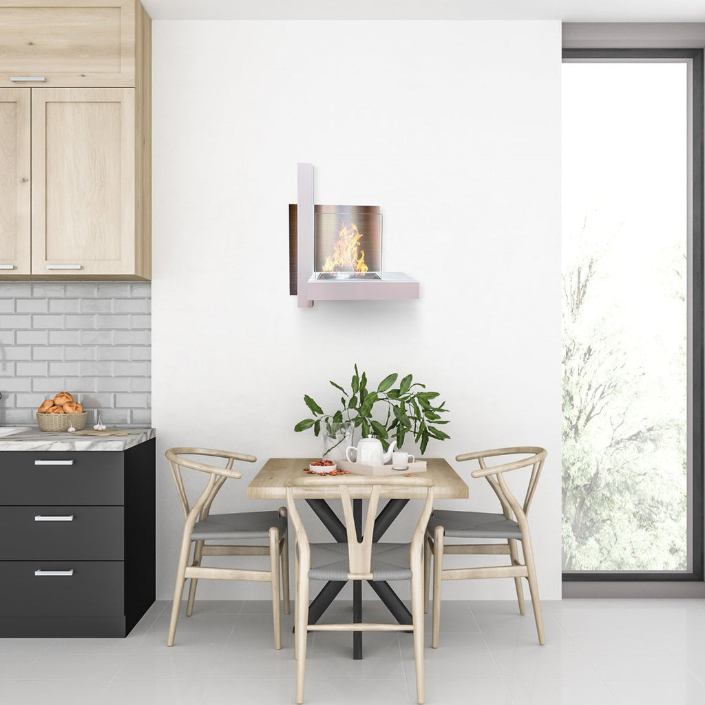 Divina Fire Vienna bio-ethanol wandhaard 3,5 kW – wit