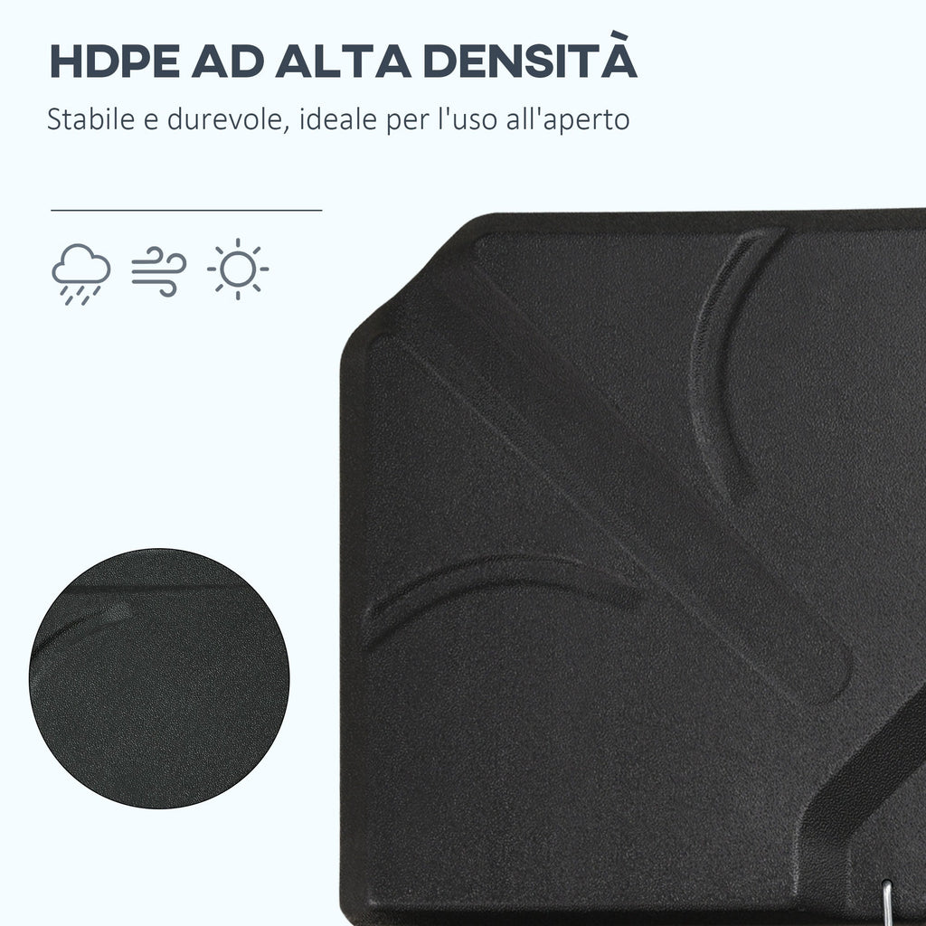EasyComfort Base 4-delig parasolvoet HDPE, 103x103x8.3 cm (18kg per sect.)