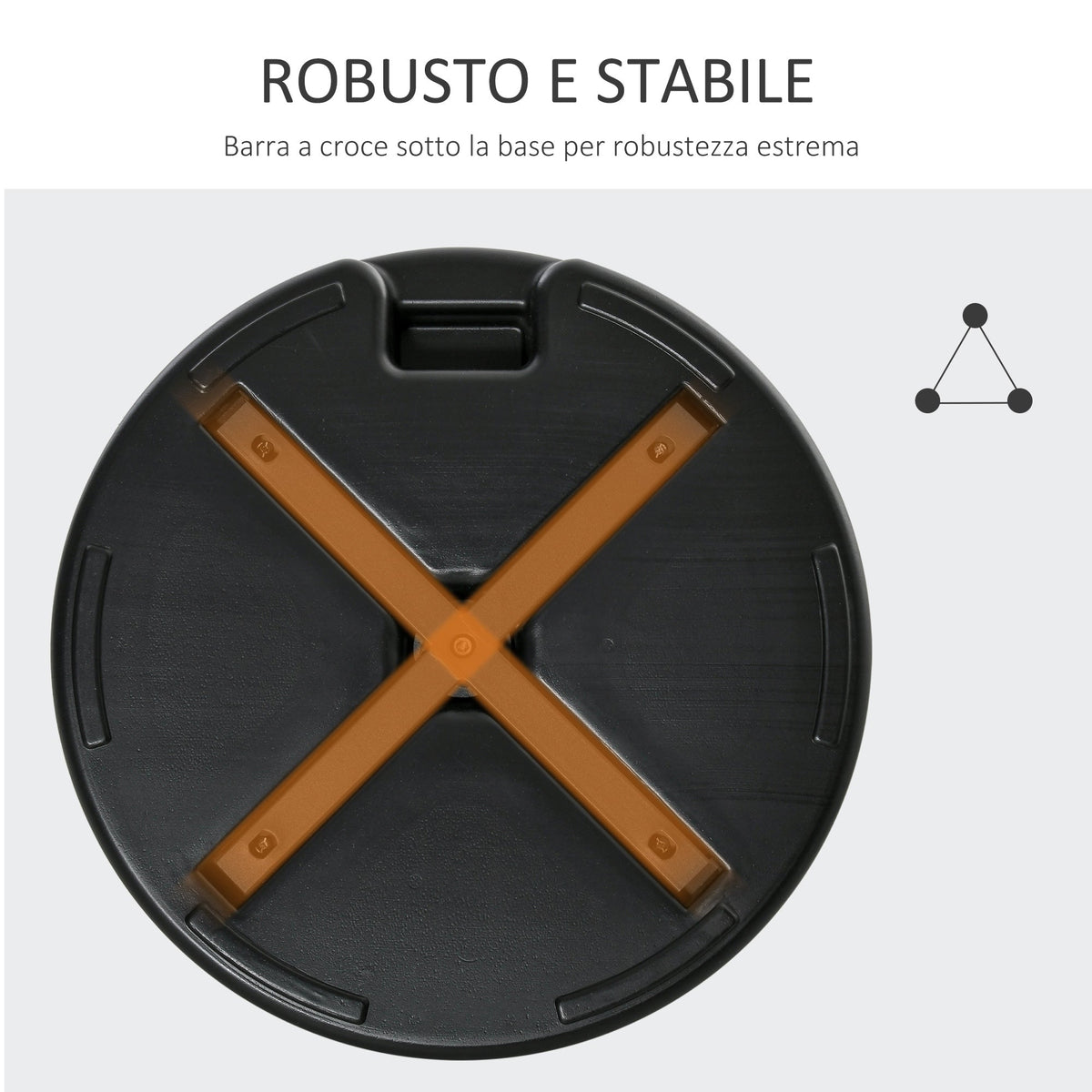 EasyComfort parasolvoet Ø55 cm voor palen Ø38/48 mm, 30 kg, zwart