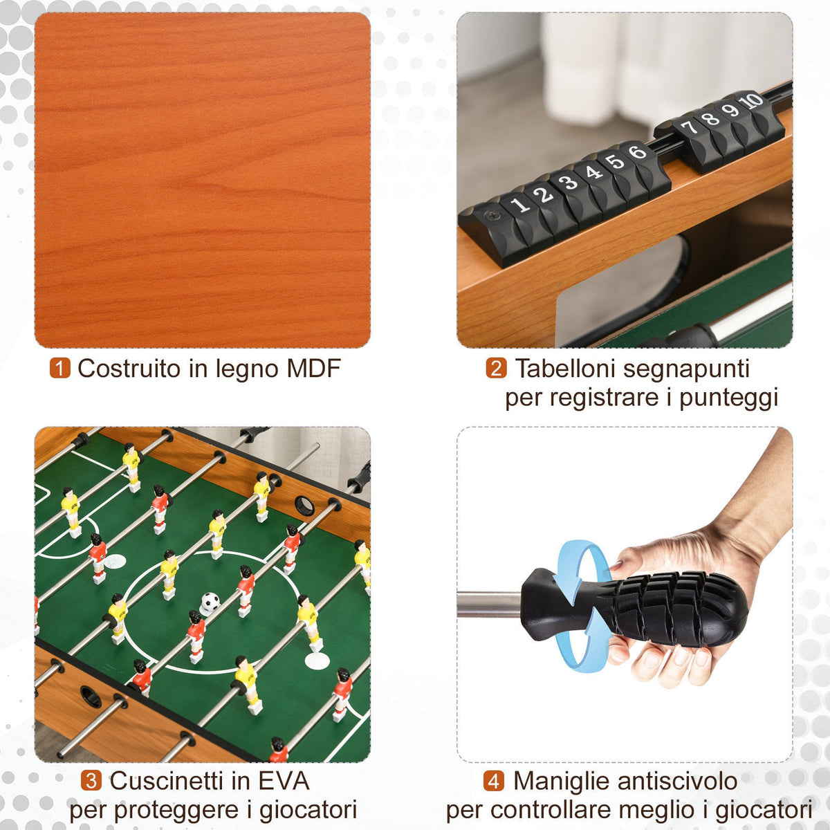 EasyComfort tafelvoetbal MDF 122x61x80.7 cm