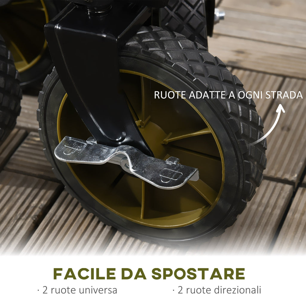 EasyComfort Carrello da Giardino 125L opvouwbare tuinwagen
