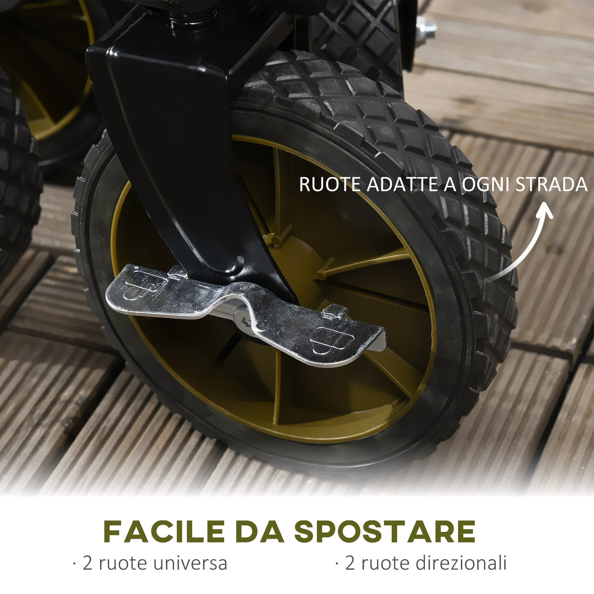EasyComfort Carrello da Giardino 125L opvouwbare tuinwagen