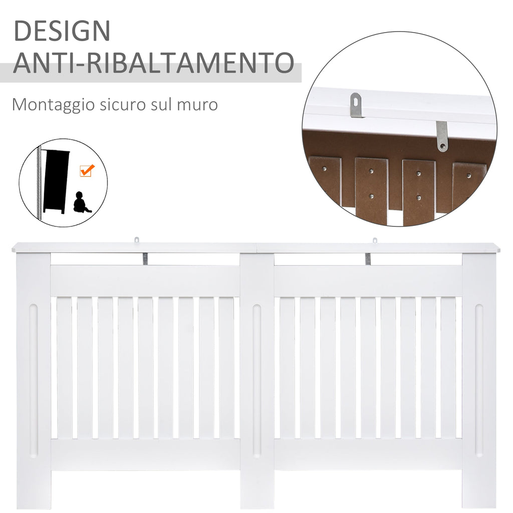 EasyComfort radiatorombouw MDF 152x19x81 cm wit