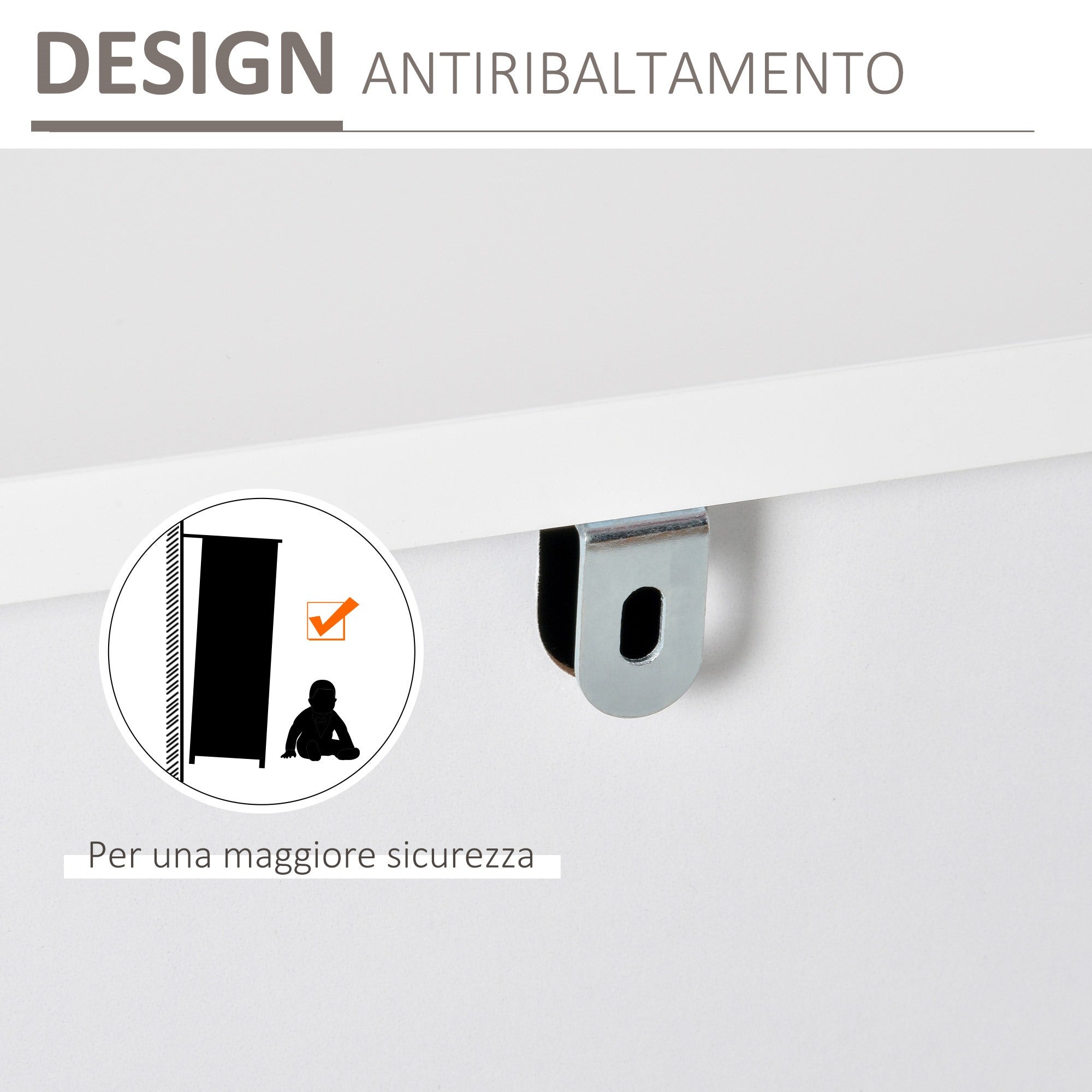 Easycomfort Credenza Moderna Bianca, Credenza Bassa Buffet per Cucina o Sala da Pranzo with 3 Cassetti e 2 Ante, 120x40x76cm