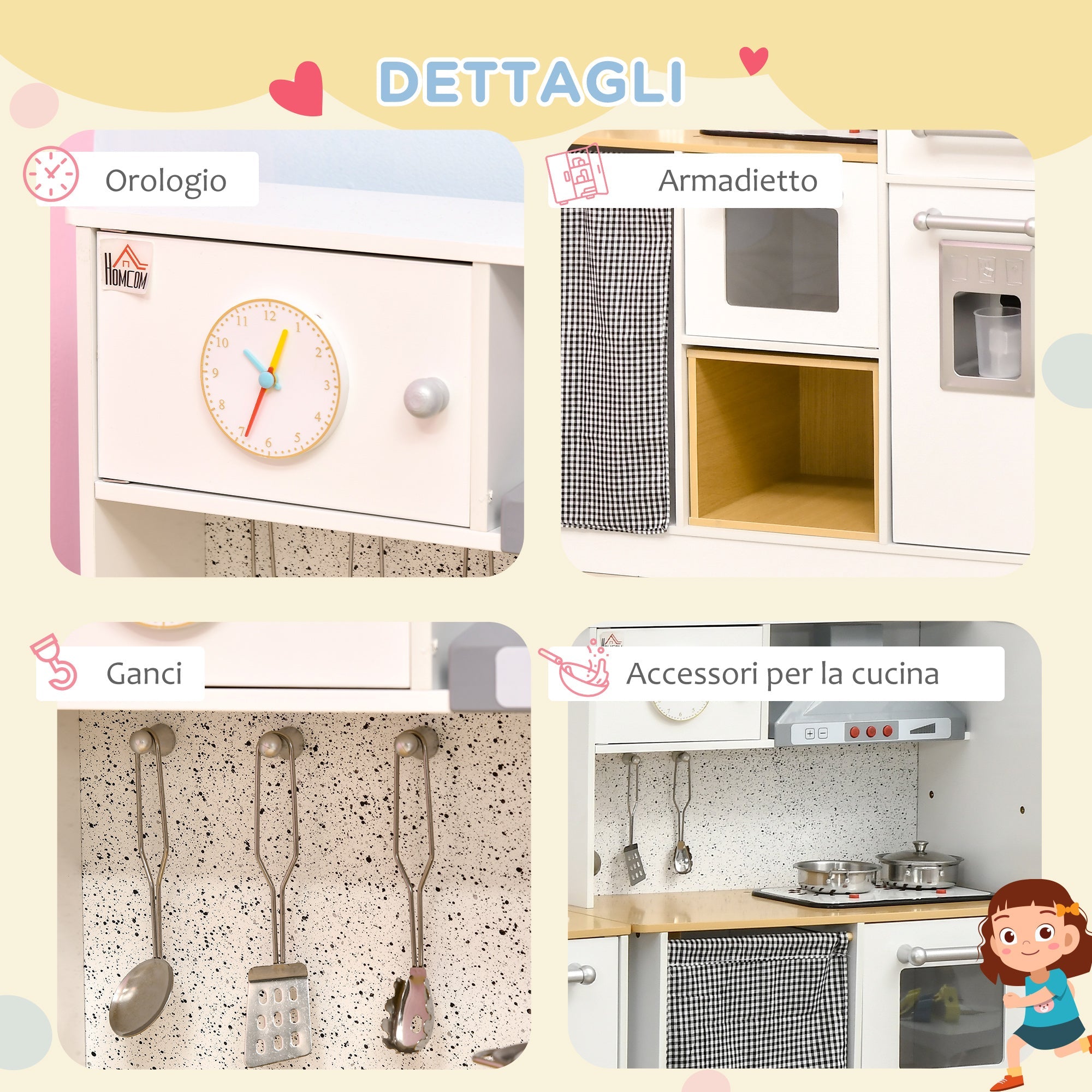 EasyComfort Cucina Speelkeuken 2-delig voor 3–6 jaar met licht en geluid
