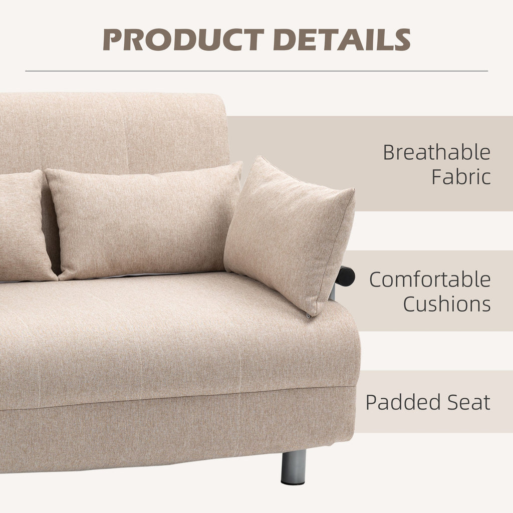 EasyComfort Divano Letto 2-zits slaapbank 3-in-1, 102x82x81 cm, beige