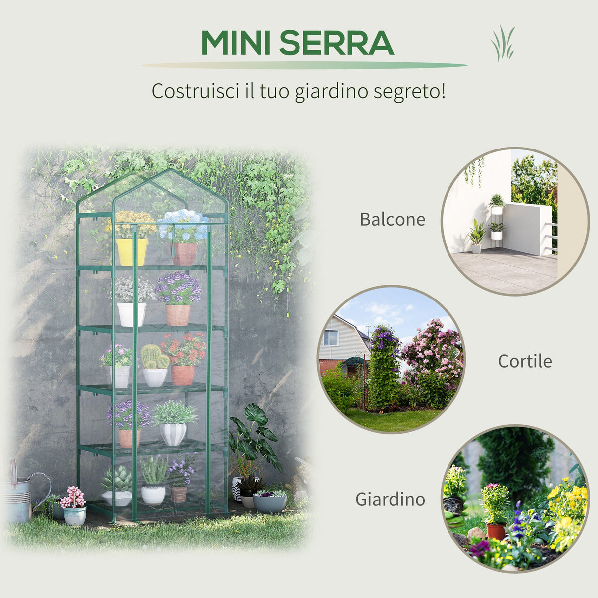 EasyComfort Mini kas 5 planken 69x49x193 cm