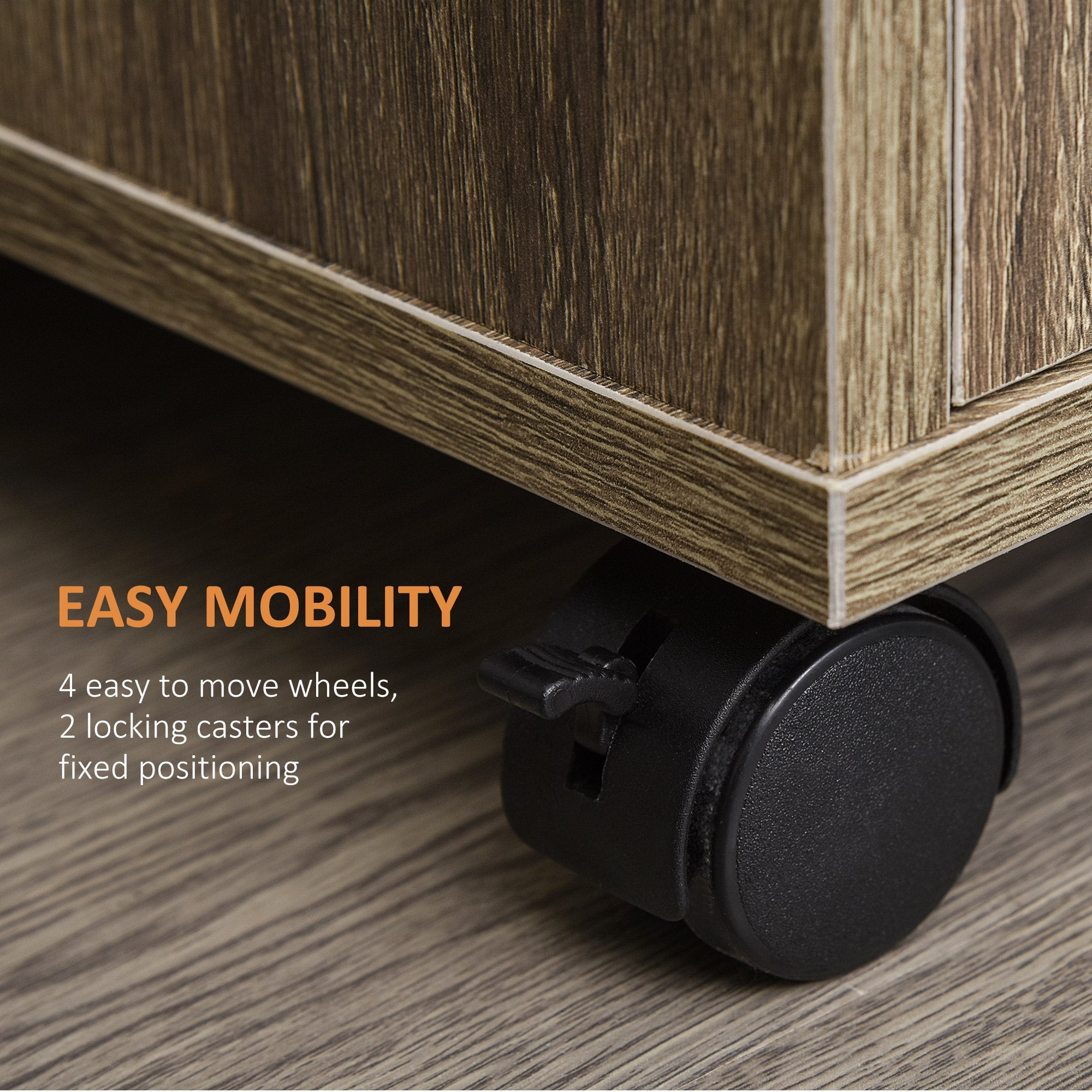 EasyComfort Multifunctioneel keukenkastje met wielen 60,4x40,3x97 cm
