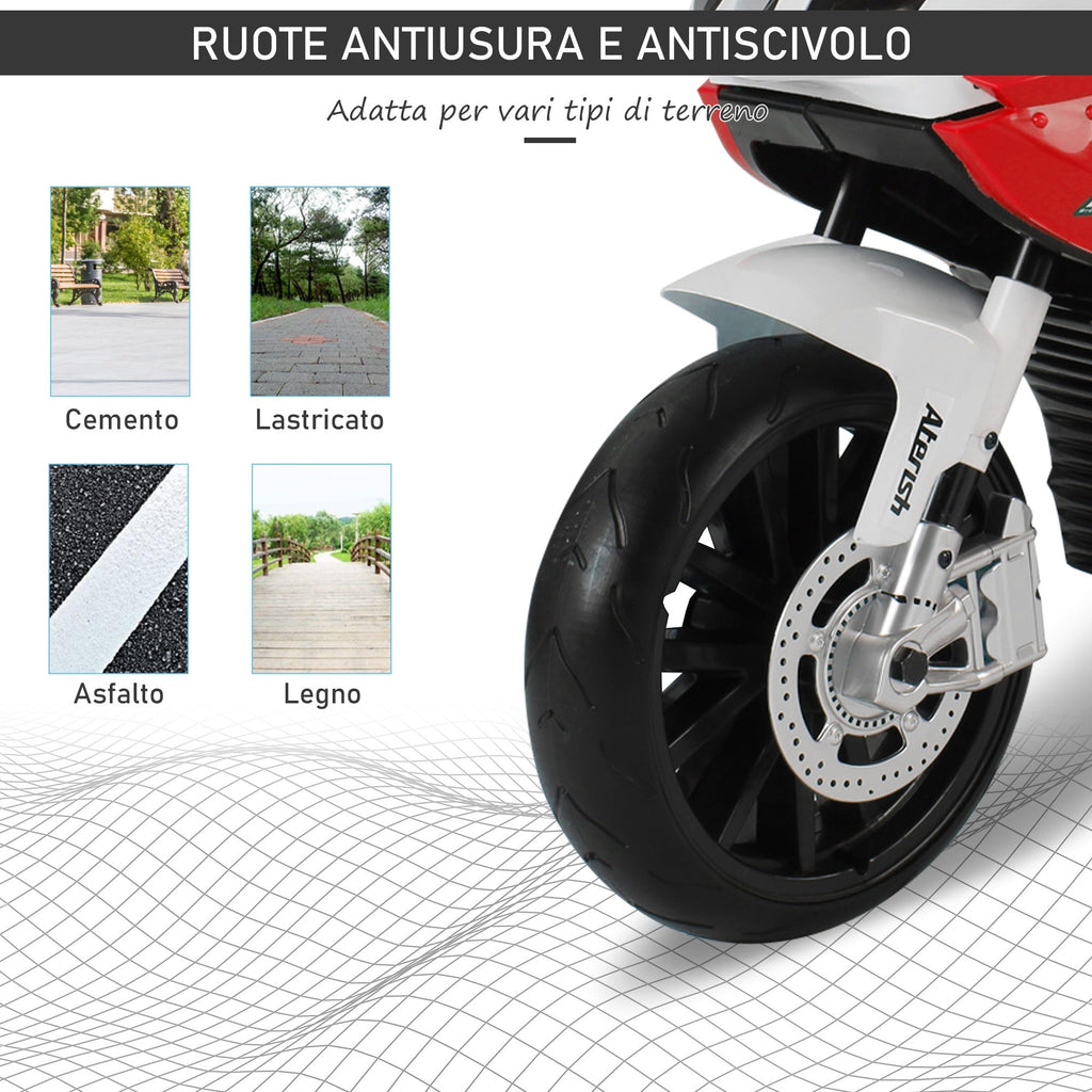 Easycomfort Moto Elettrica per Bambini 3-8 Anni with Licenza BMW, Batteria 12V, Rotelle e Luci, 110x47x69 cm