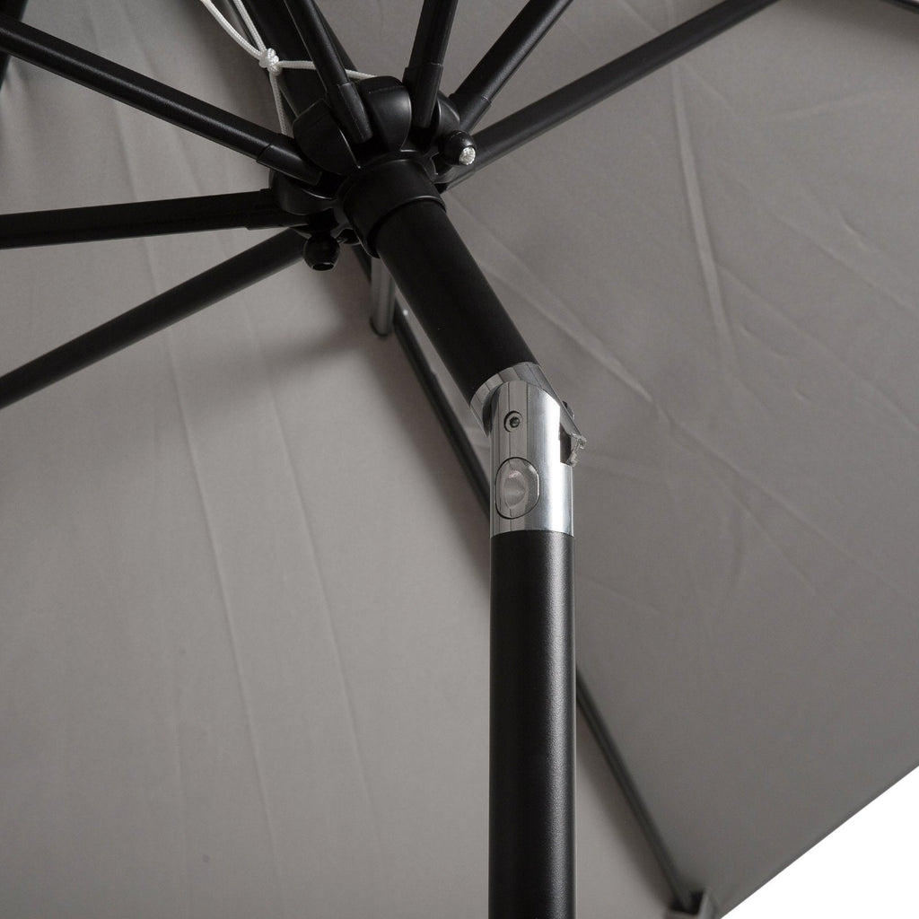 EASYCOMFORT Garden Umbrella with Crank and Tilting Head ?300x245cm Gray