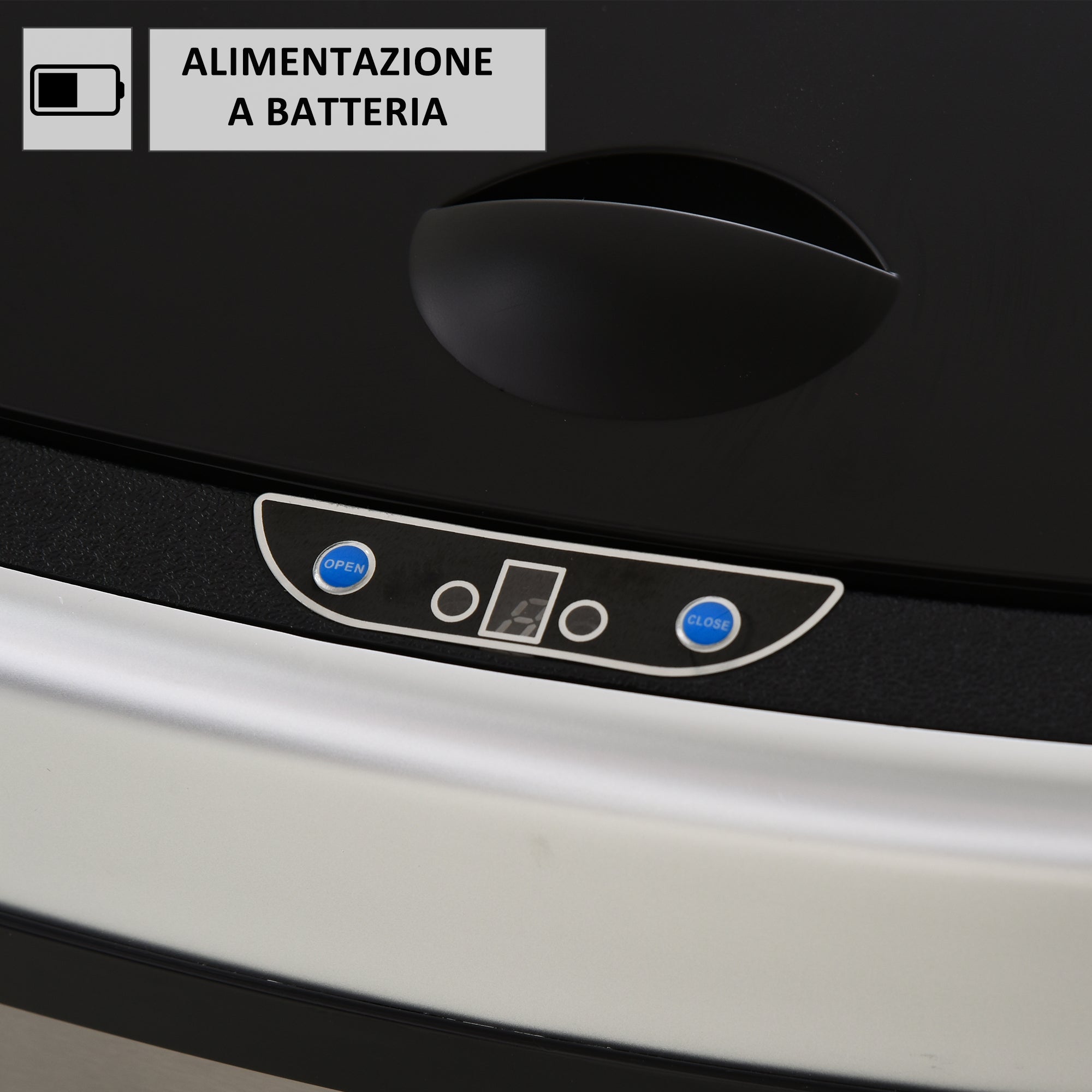 Easycomfort Pattumiera Cestino Bidone with Coperchio a Sensore ad Infrarossi per Cucina Bagno Capacità 58L in Acciaio ABS 40.9 × 28.9 × 68cm