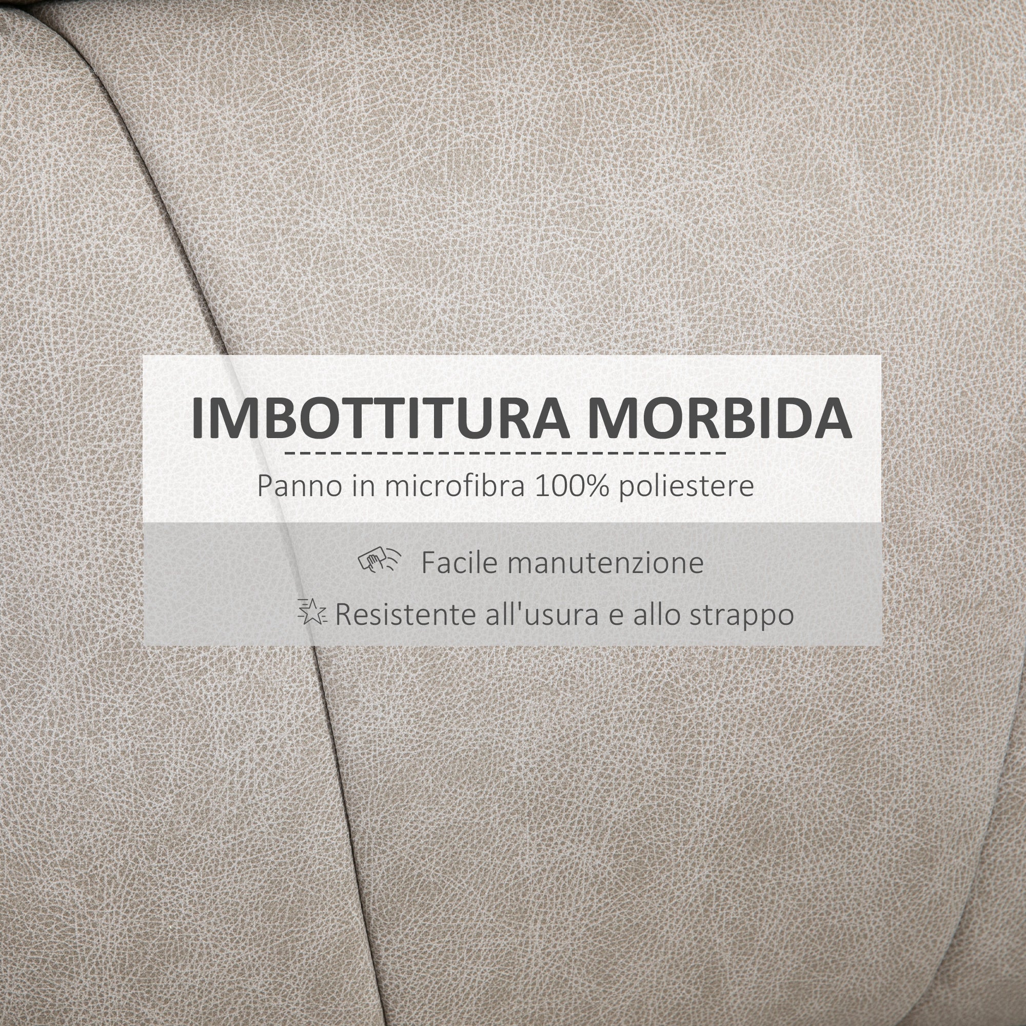 Easycomfort Poltrona Reclinabile Manualmente 135° with Poggiapiedi, Poggiatesta e Braccioli Imbottiti, 78x96x102 cm, Grigio
