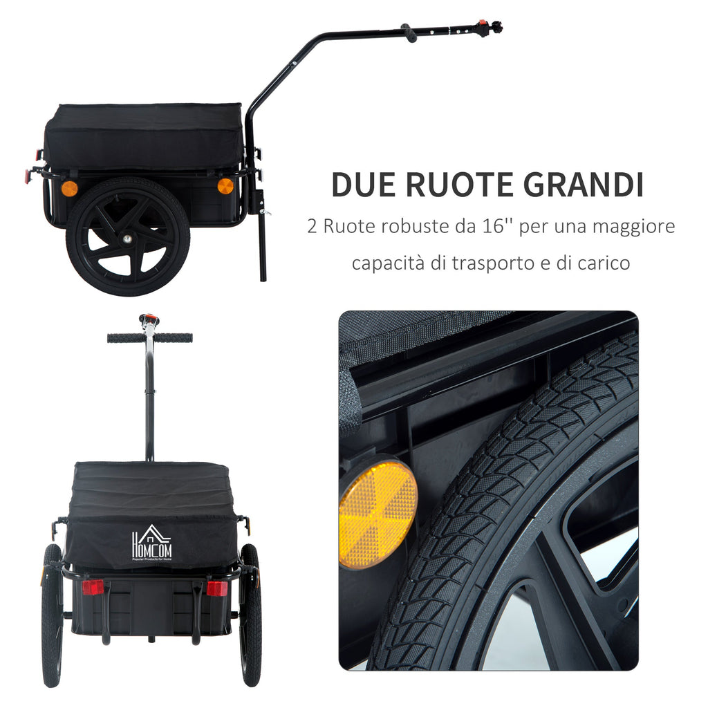 EASYCOMFORT Trailer Bicycle Trolley Steel Object Holder, 144x59x80cm