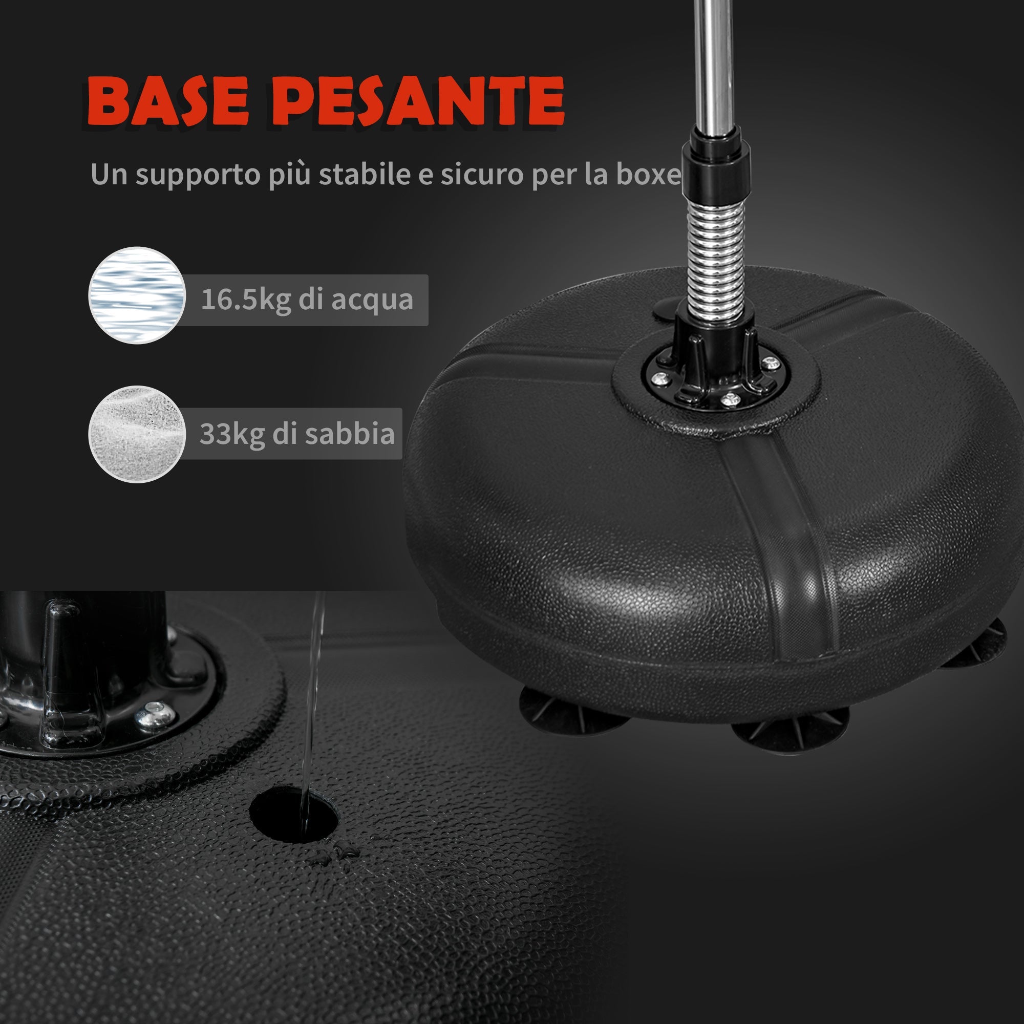 EASYCOMFORT verstelbare bokszak met handschoenen 45x45x133-151Acm, goud