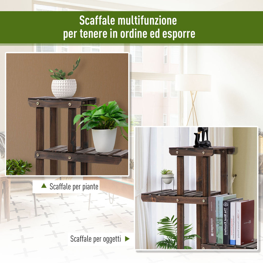 EasyComfort 4-niveaus plantenrek 123.5 x 33 x 80 cm