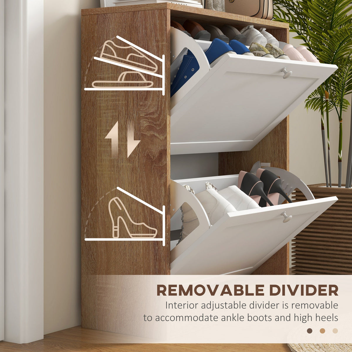EasyComfort Scarpiera Slim schoenenkast voor 12 paar, 60x24.5x75.5 cm