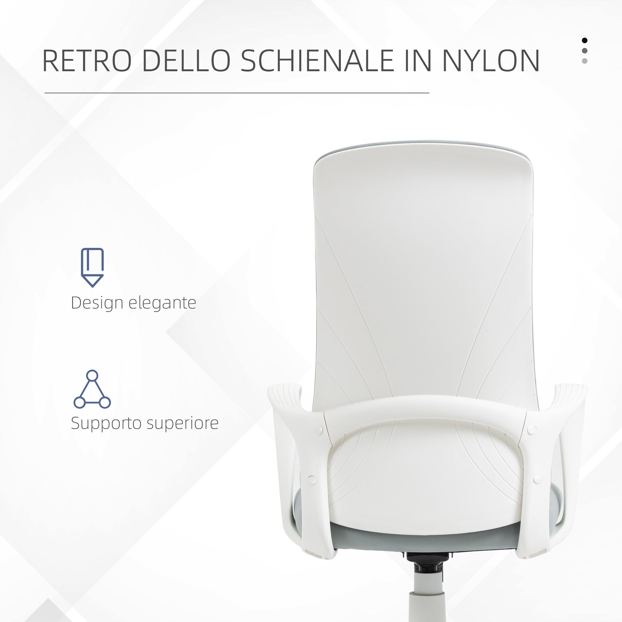 Easycomfort Sedia da Ufficio Ergonomica with Altezza Regolabile e Funzione di Inclinazione, 62x56x110-119.5 cm
