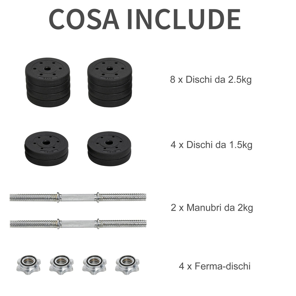 EasyComfort Halterset 30 kg (8×2,5 kg, 4×1,5 kg)