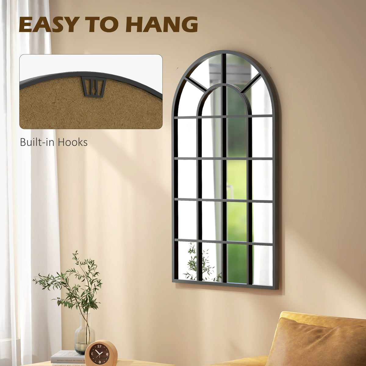 EasyComfort Specchio ad Arco Wandspiegel 62x110 cm zwart