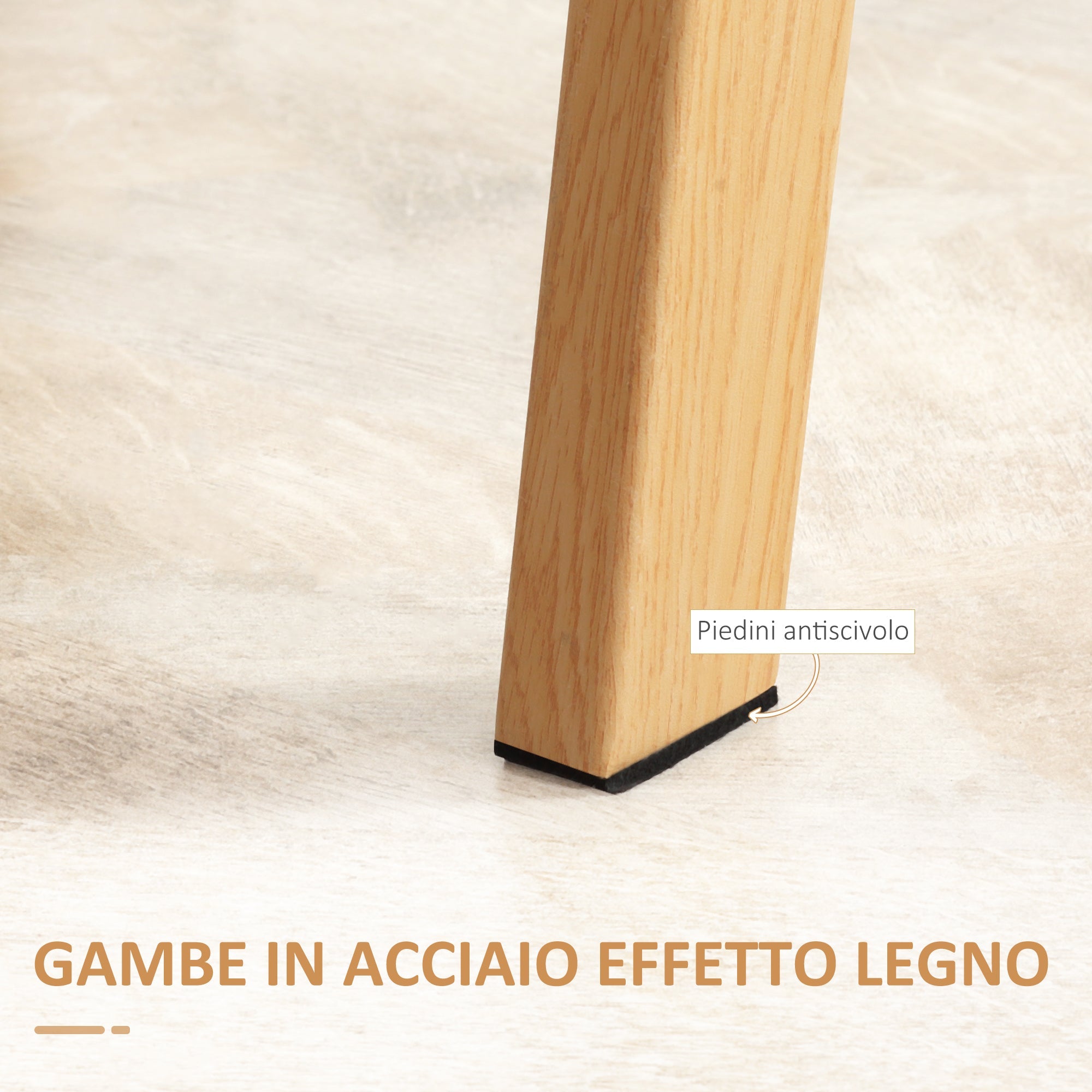 Easycomfort Tavolo da Pranzo Rettangolare per 4 Persone max, in Acciaio with Piano in Vetro Temperato, 120x60x76 cm