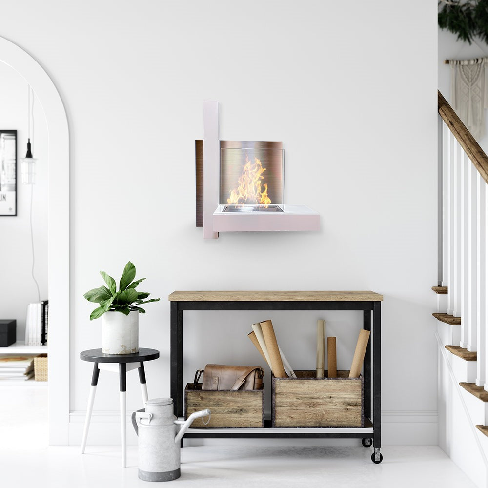 Divina Fire Vienna bio-ethanol wandhaard 3,5 kW – wit