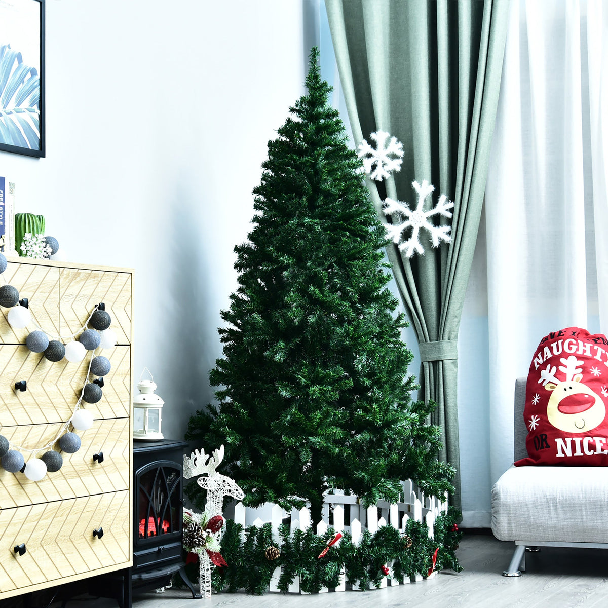 EasyComfort kunstkerstboom 180 cm met 1000 takpunten en stalen voet
