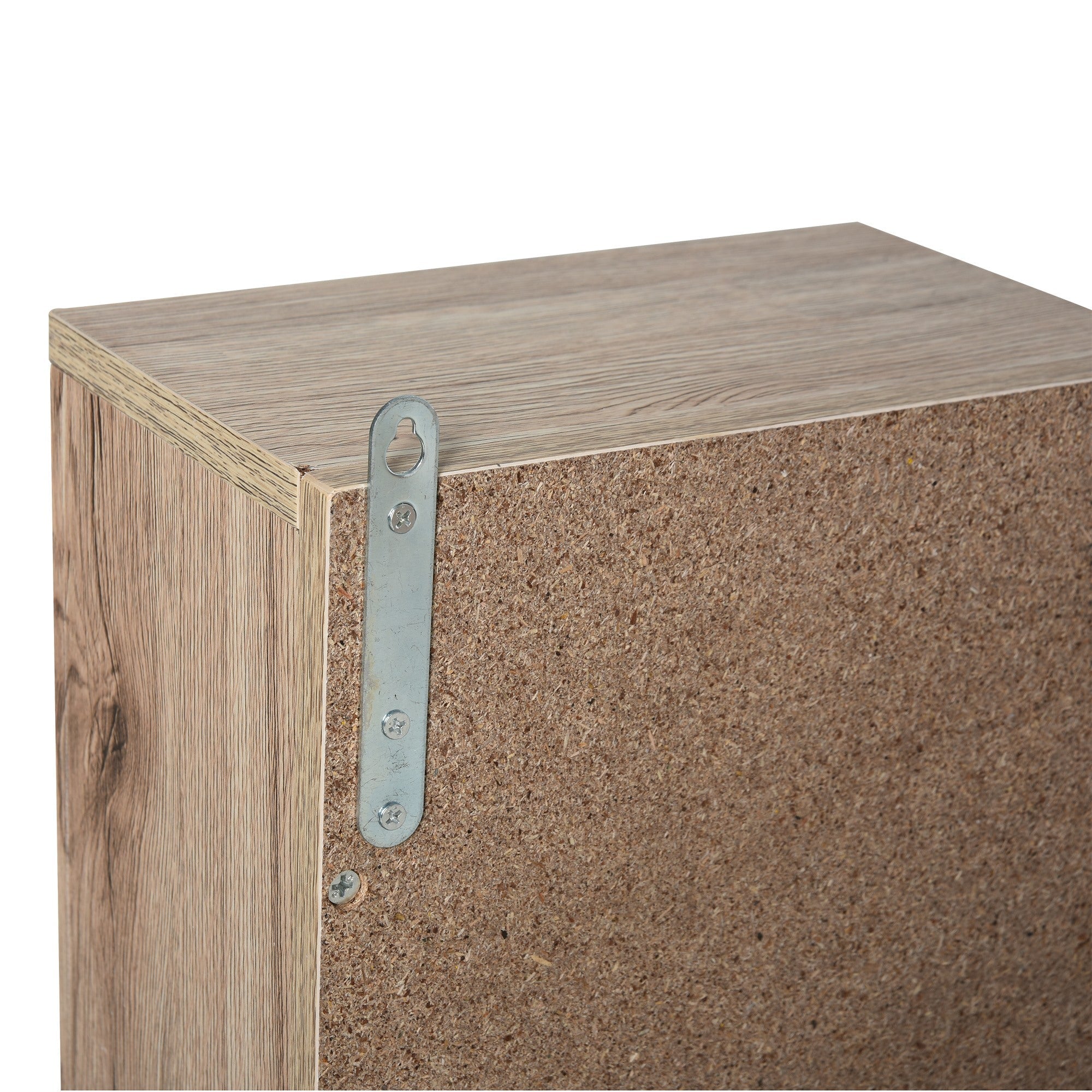 EasyComfort Mobiletto Bagno Salvaspazio da Bagno Sospeso with Specchio e Armadietto, incluso Ripiano Regolabile, Grigio e Rovere