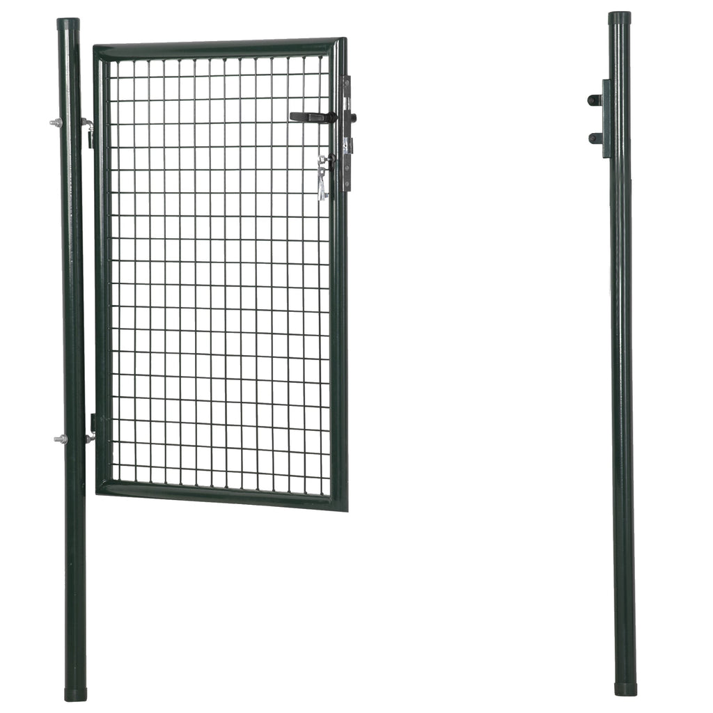 EasyComfort Tuinpoort 97x150 cm met slot en 3 sleutels, groen