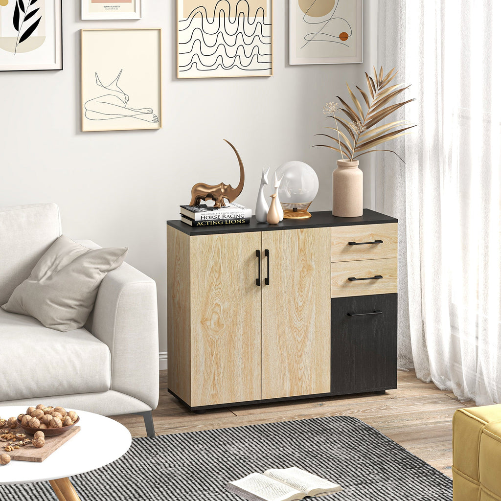 EasyComfort Credenza Moderna Dressoir 2 kasten & 2 lades 90x30x75.5 cm