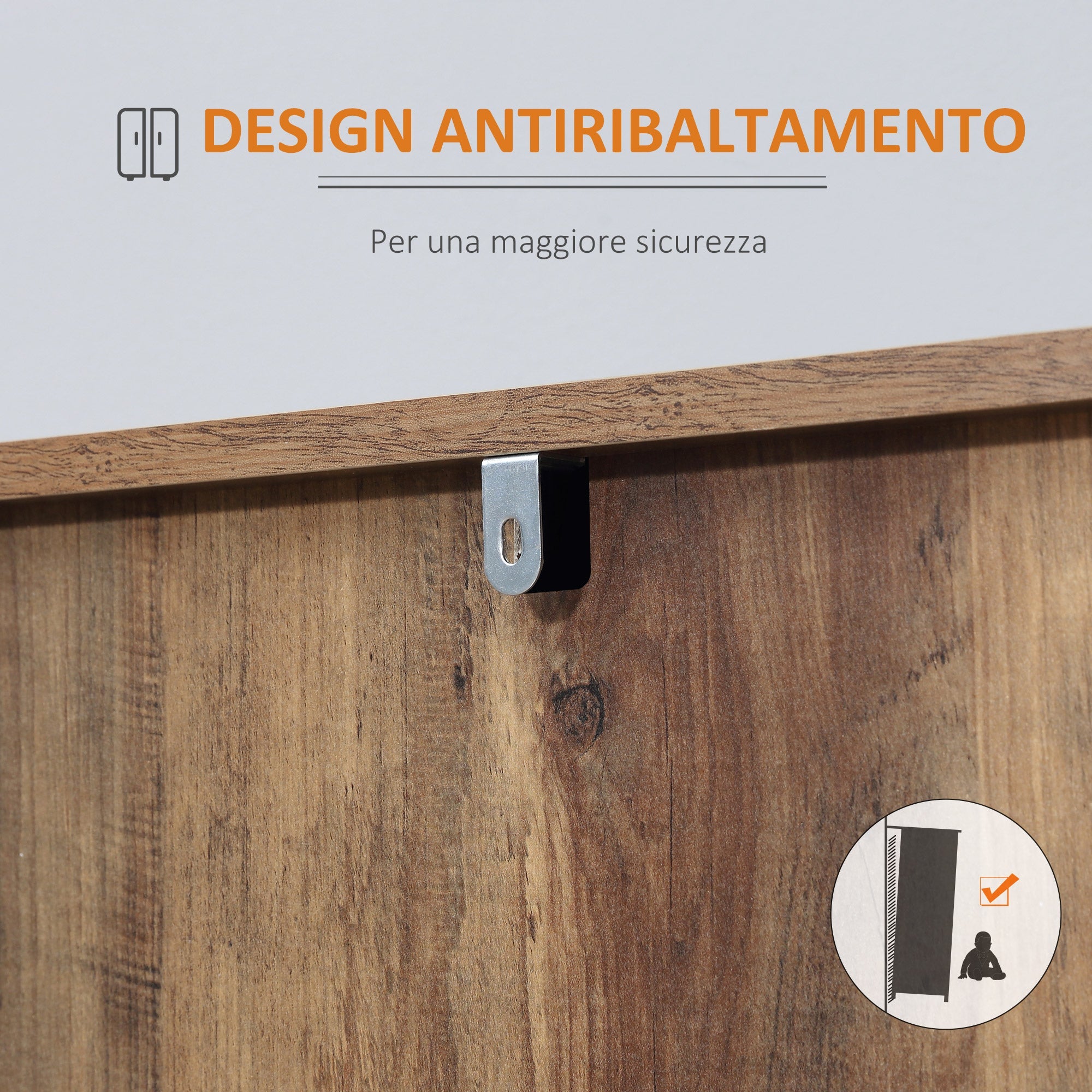 EasyComfort Dressoir modern 120 x 39.5 x 77 cm, 2 deuren, 3 lades