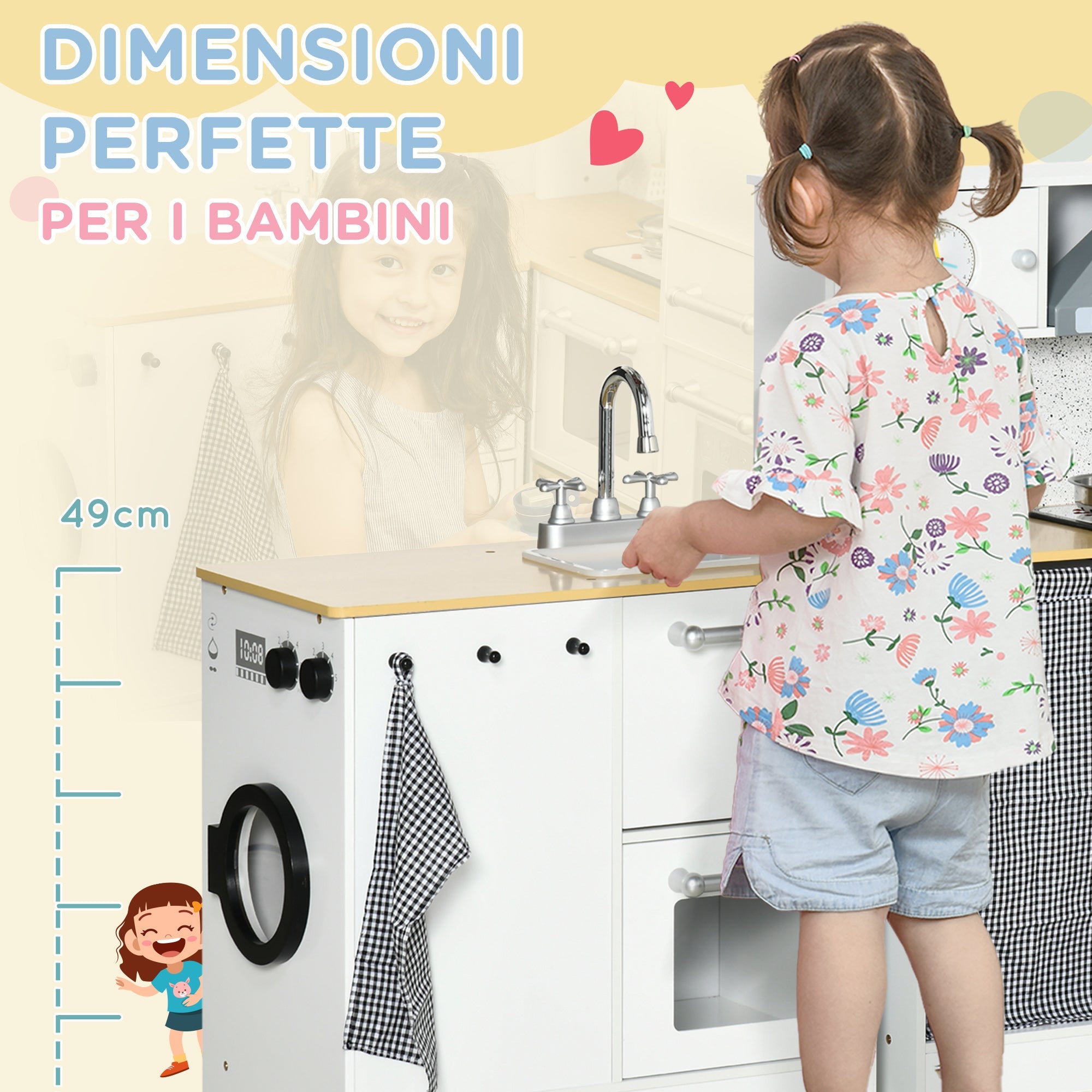 EasyComfort Cucina Speelkeuken 2-delig voor 3–6 jaar met licht en geluid