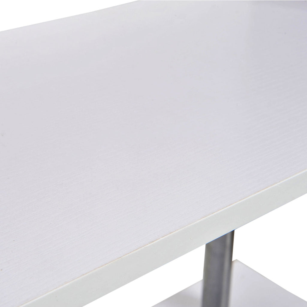Easycomfort Libreria a 4 Ripiani Design Moderno in Legno e Metallo, Libreria Scaffale per Soggiorno, Studio, Ufficio, 80x30x145cm Bianca