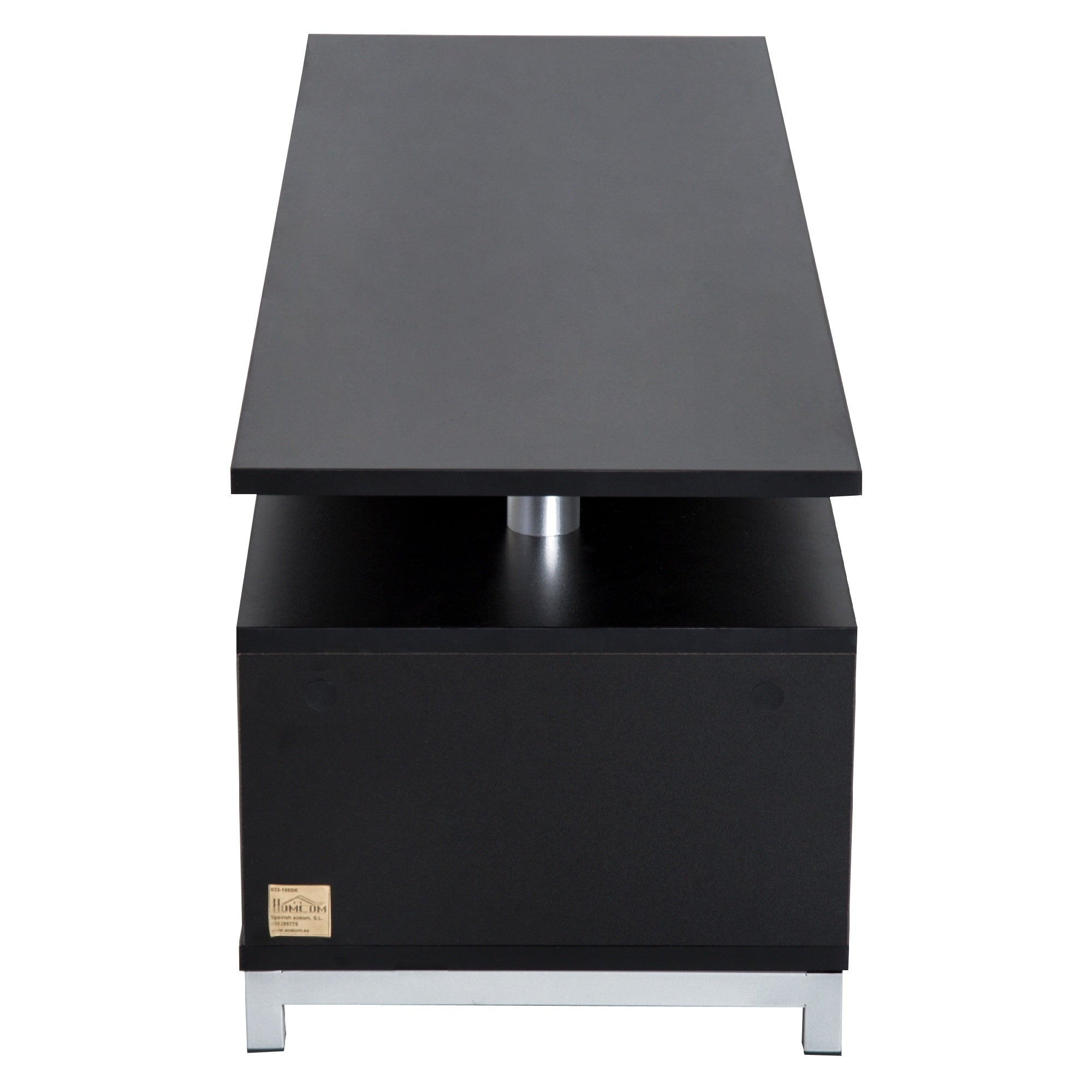 Easycomfort Mobile TV Moderno with Ripiano in Legno, Mobiletto Tavolino Basso da Salotto 114x40x40.5cm, black