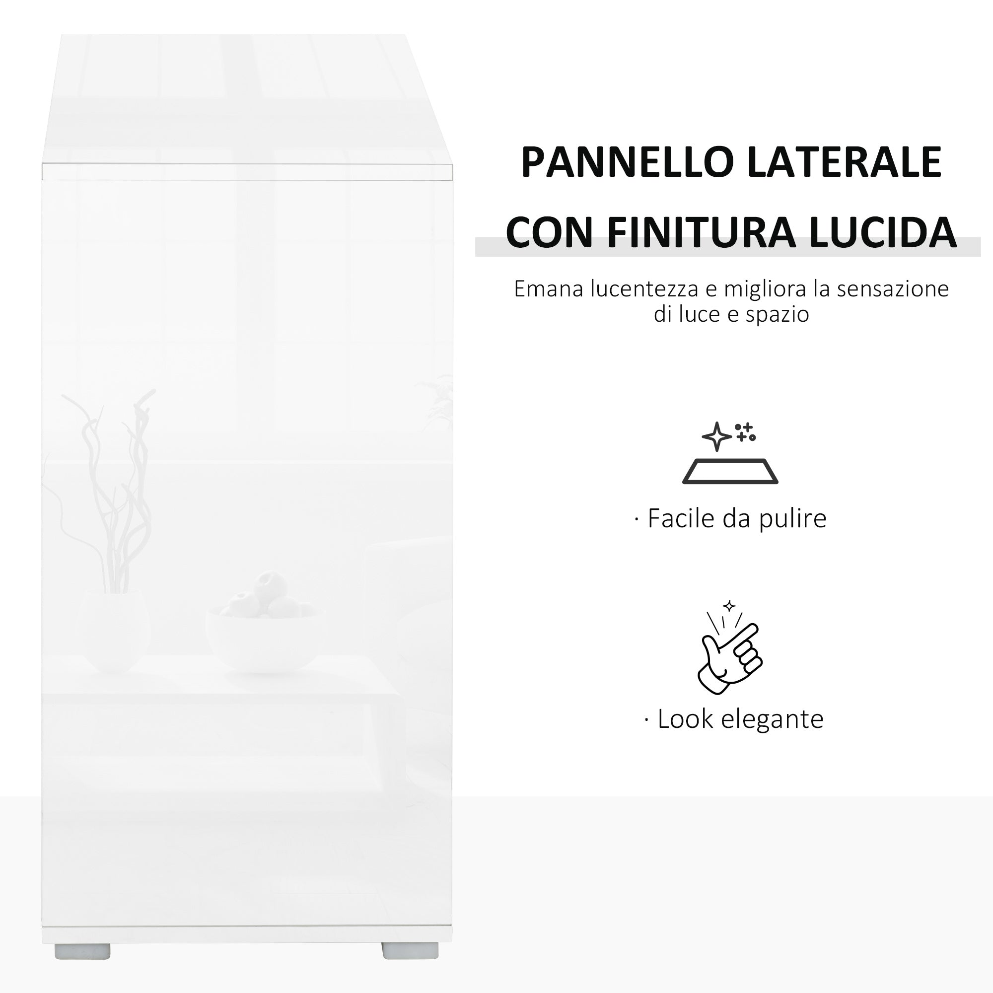 EasyComfort Mobiletto 2 Cassetti e 2 Ante kast 79x36x74 cm