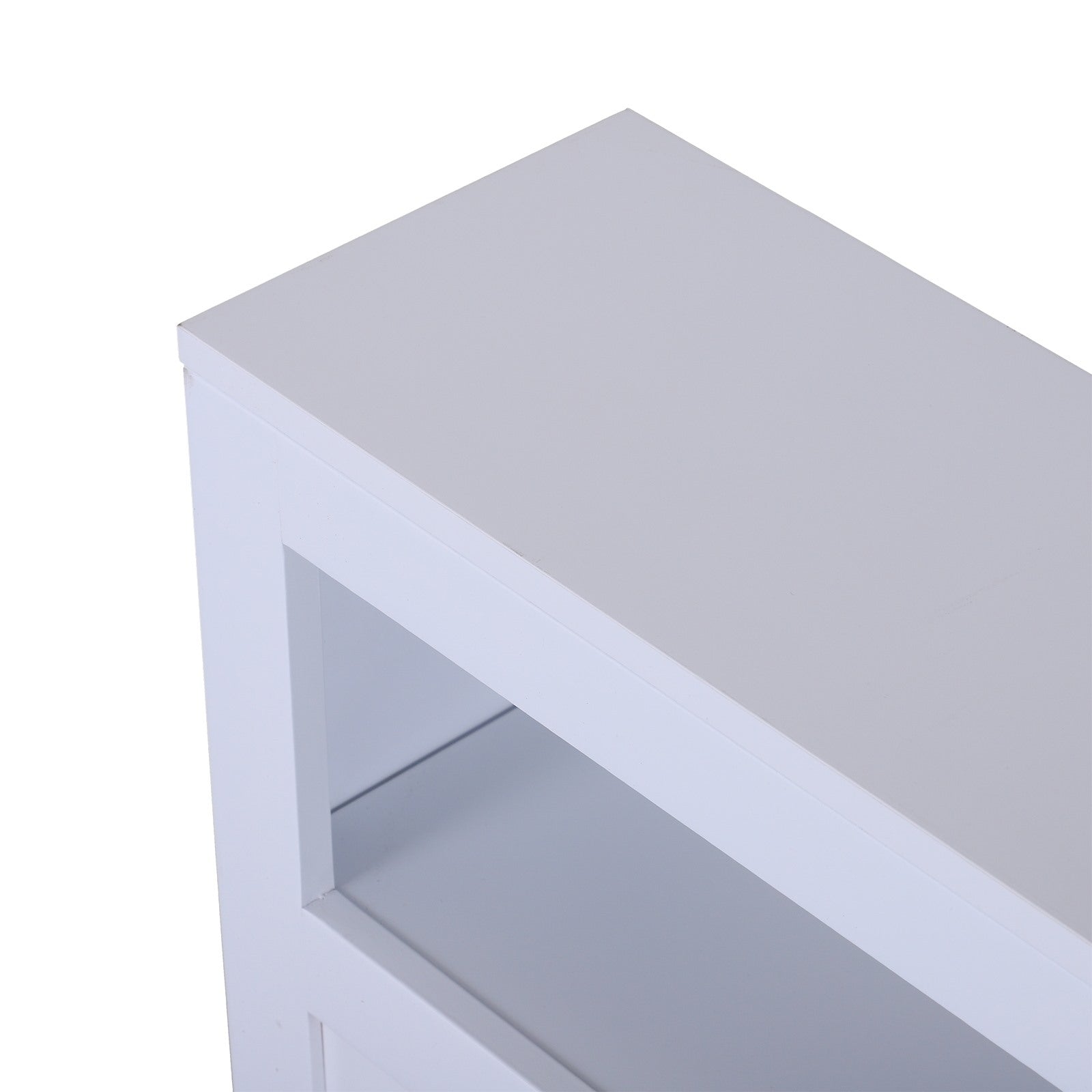 Easycomfort Mobiletto da Bagno 2 Cassetti Salvaspazio with 4 Ruote Legno 16x52x71.5cm white