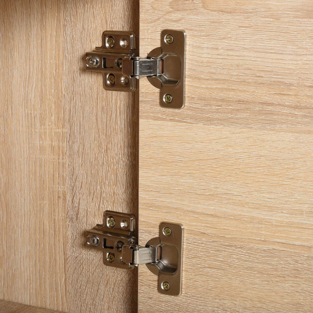 EasyComfort Mobiletto Multiuso with 3 Ripiani in Legno e 3 Ante per Casa o Ufficio 48 x 34 x 100cm