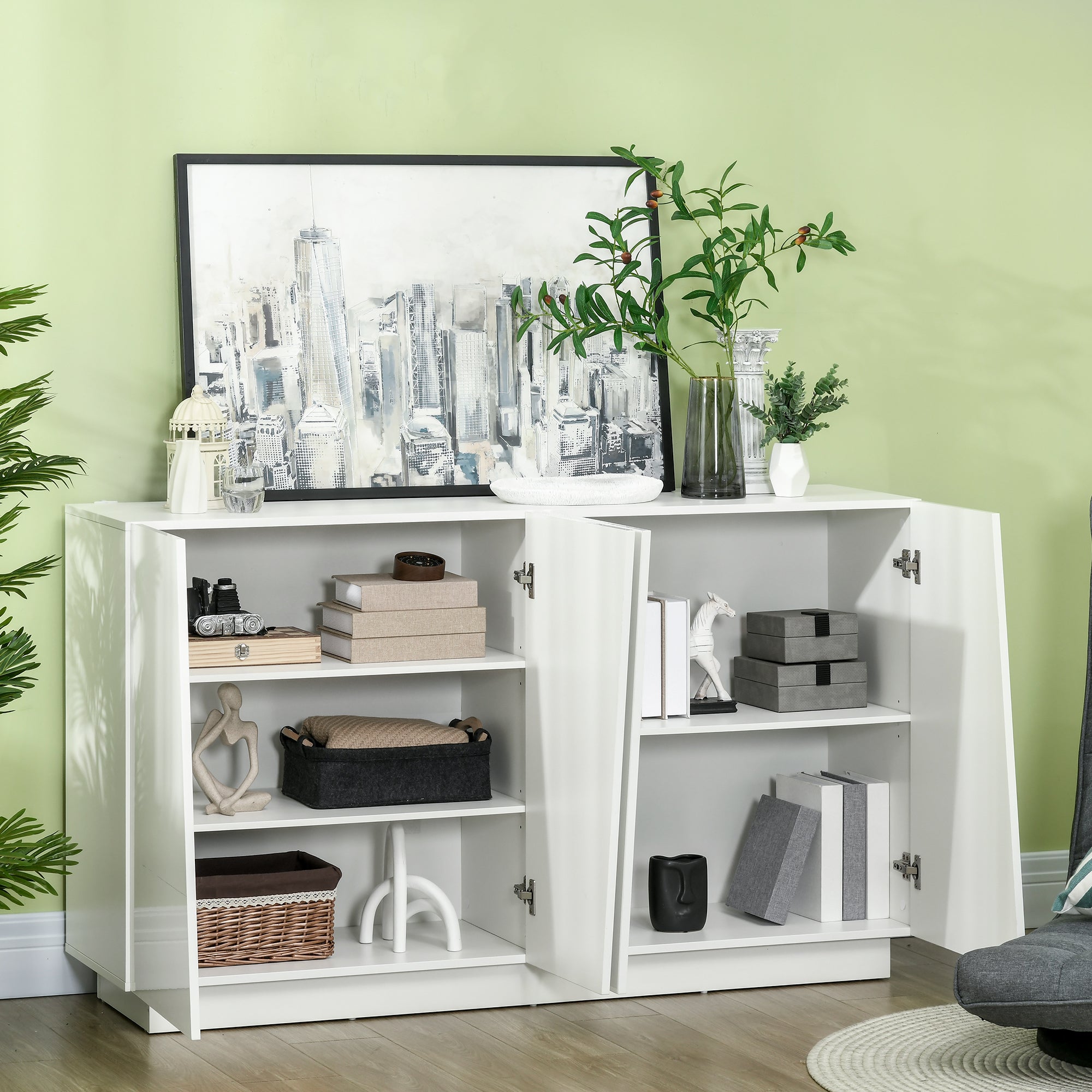 EasyComfort Mobiletto Multiuso opbergkast 5 niveaus 150x40x88 cm