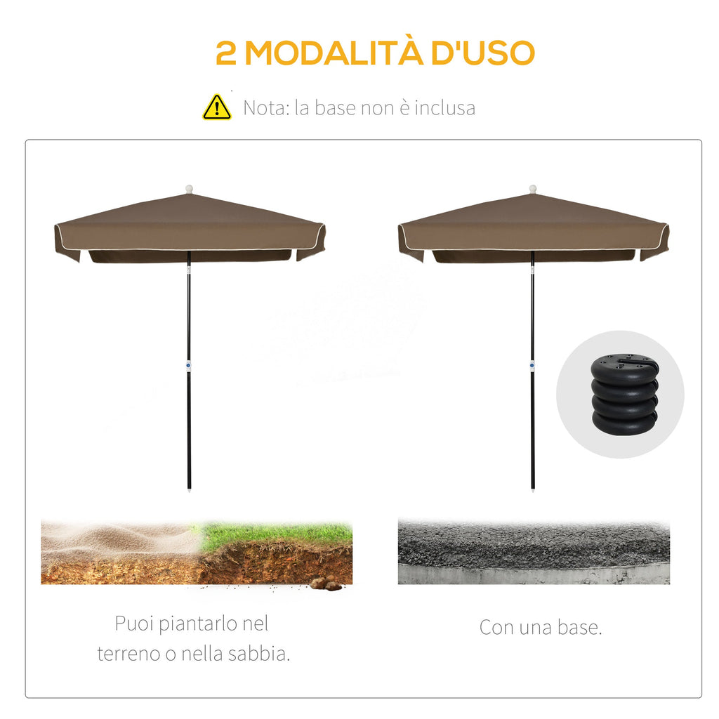 EasyComfort 2x2 m vierkante parasol – verstelbaar en draagbaar
