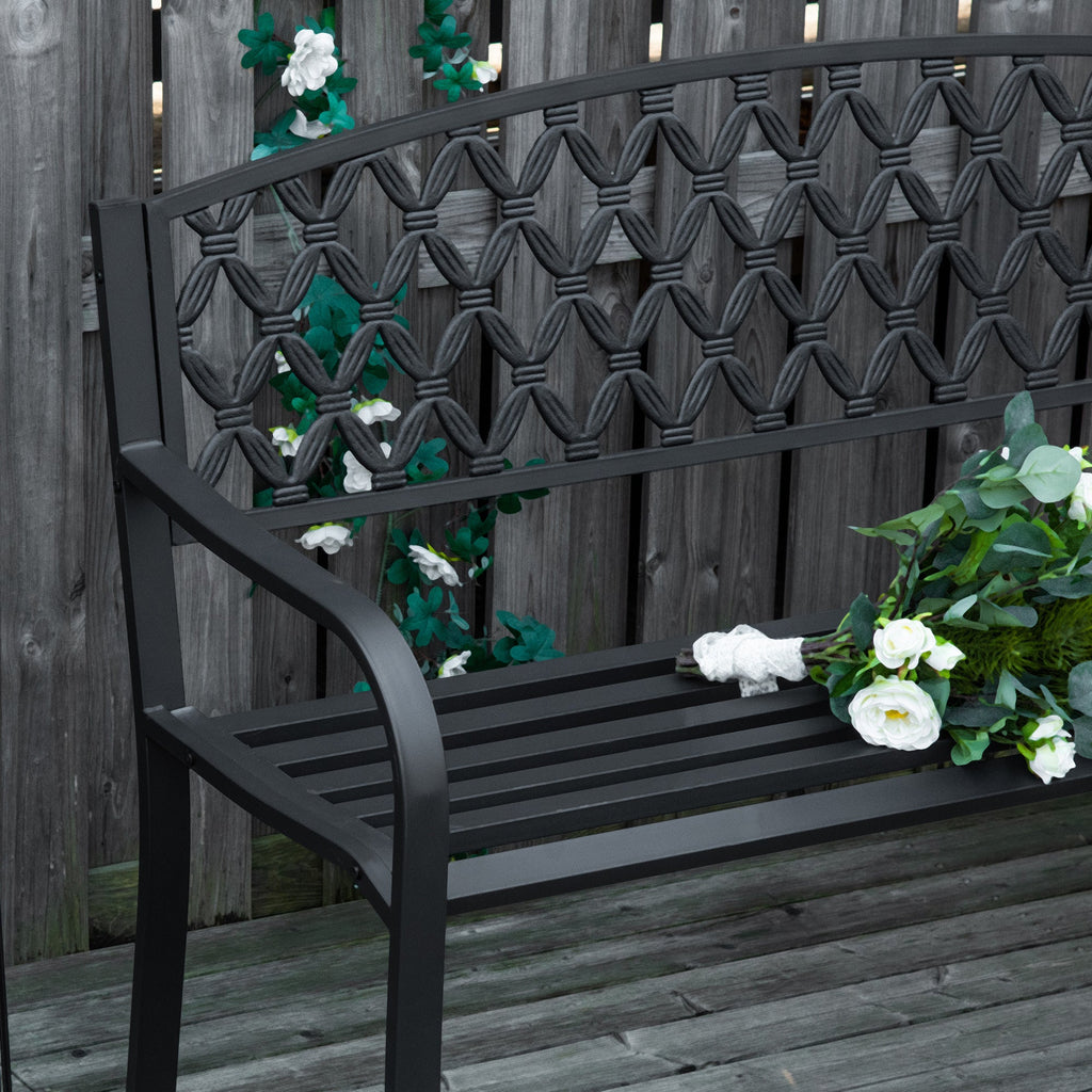 EasyComfort 2-zits tuinbank staal/gietijzer 128x58.5x89 cm