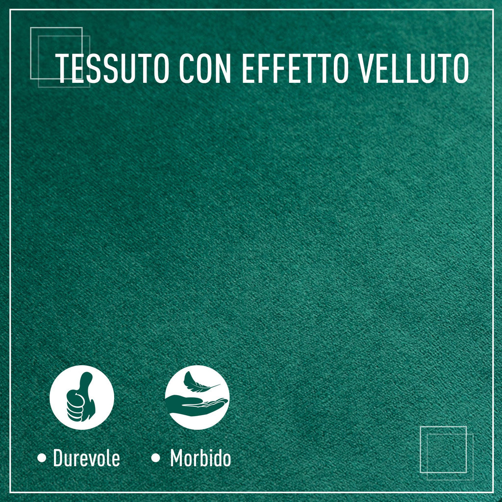 Easycomfort Poltrona da Camera da Letto e Salotto in Velluto Verde with Imbottitura Spessa e Solida Struttura in Legno (67x65x77cm)
