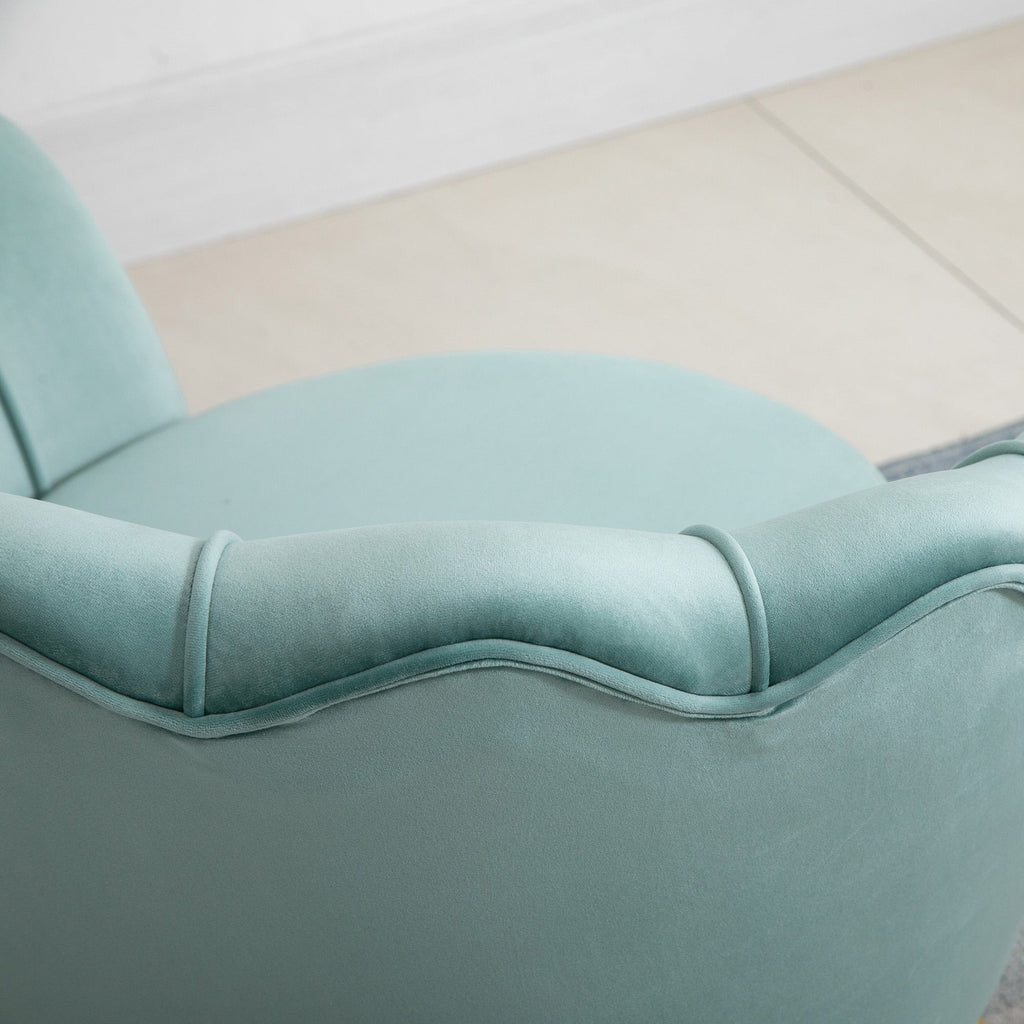 EasyComfort Vintage fauteuil velours groen 76x67x74 cm