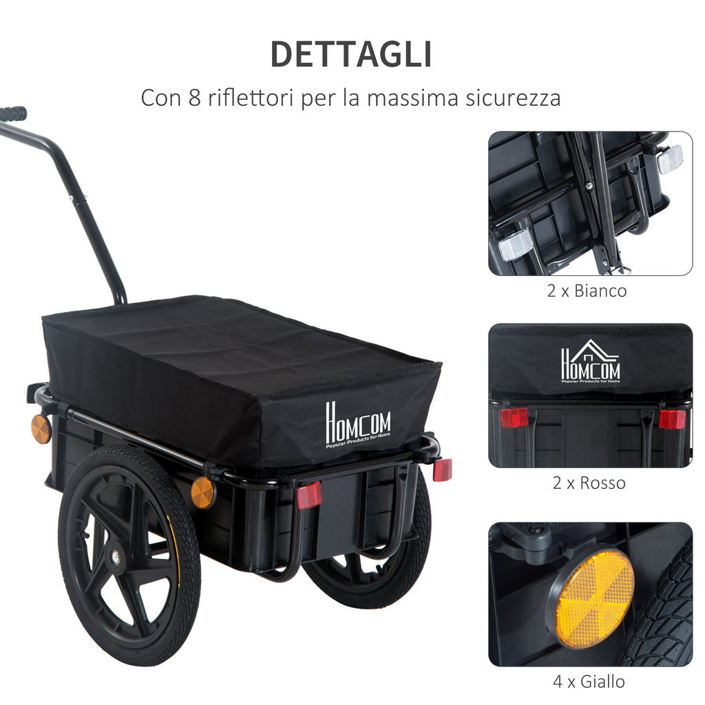 EASYCOMFORT Trailer Bicycle Trolley Steel Object Holder, 144x59x80cm