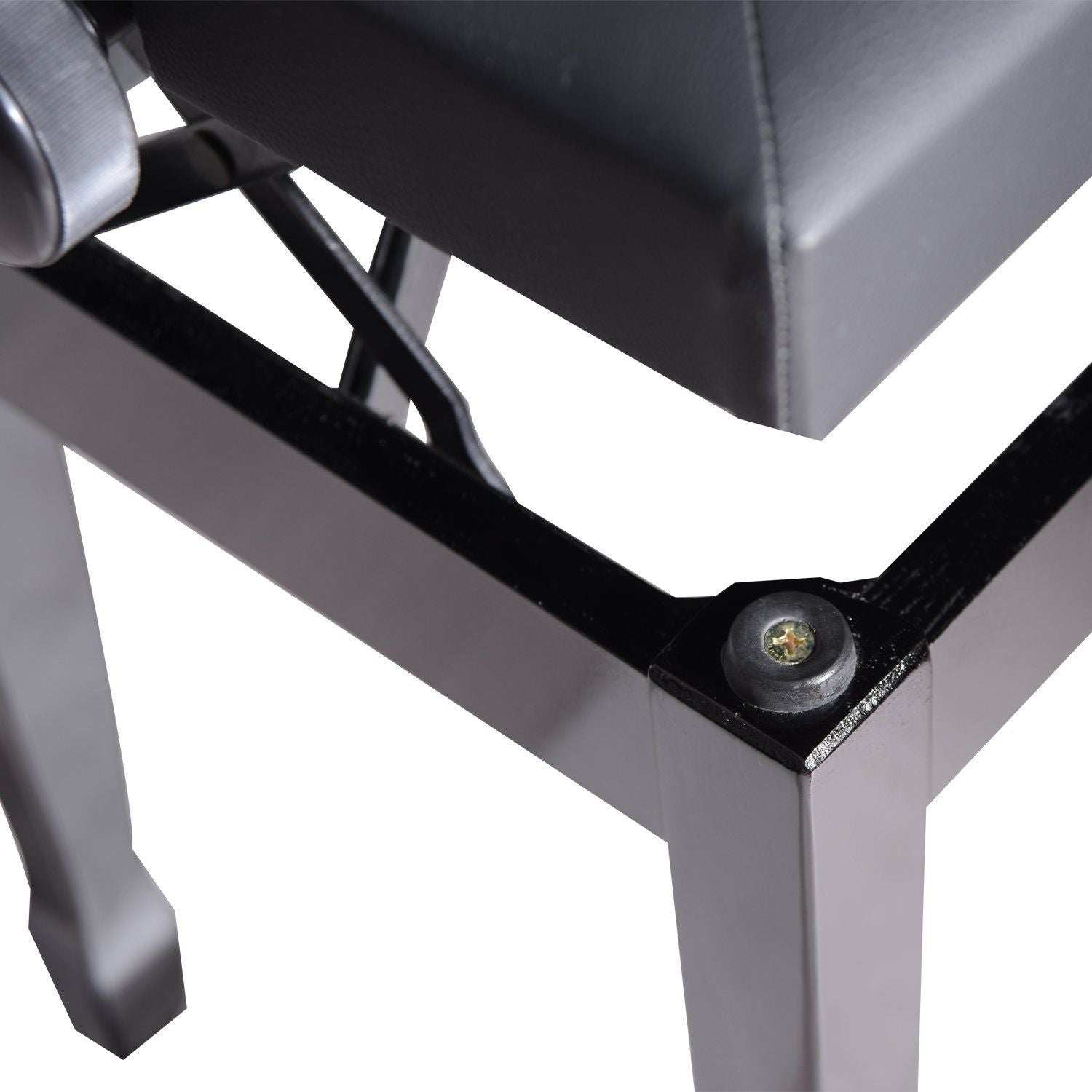 EasyComfort Sgabello per Pianoforte pianobank met opbergruimte, verstelbaar, zwart