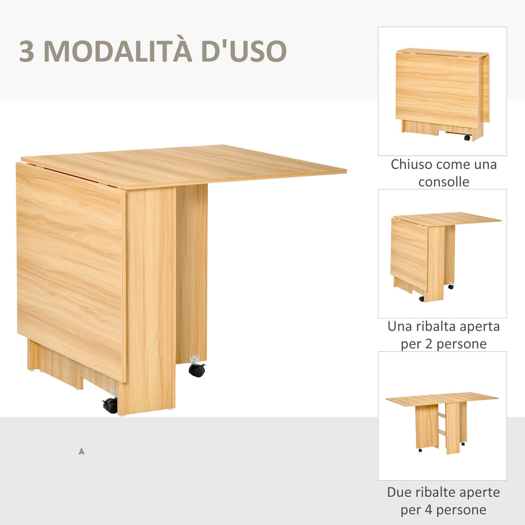 EasyComfort Tavolo opvouwbare eettafel 4-6 personen, 140×80×74 cm