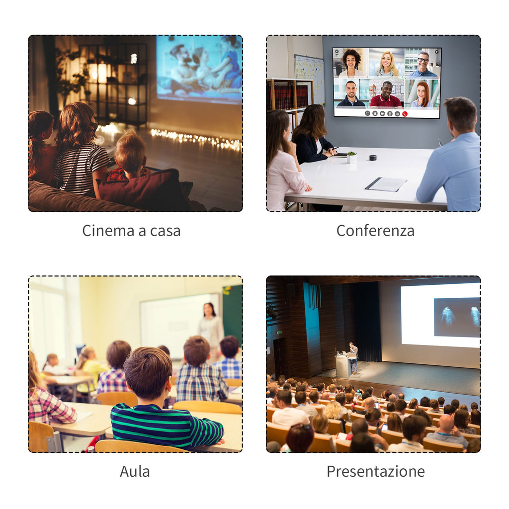 EasyComfort 100" projectiescherm 16:9/4:3 verstelbaar