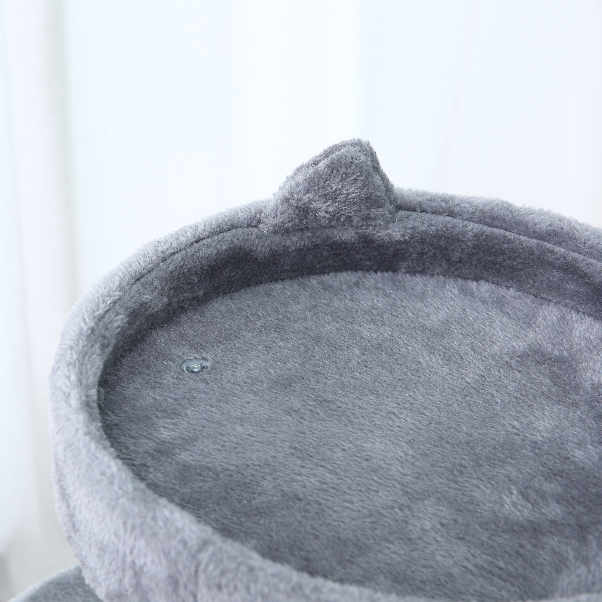 EASYCOMFORT Scratching Tree for 1-2 Cats weighing 4.5kg, Gym Castle for Cats with 3 Levels, Kennel, Bed and Sisal Rope Pole, Gray 48x48x104cm